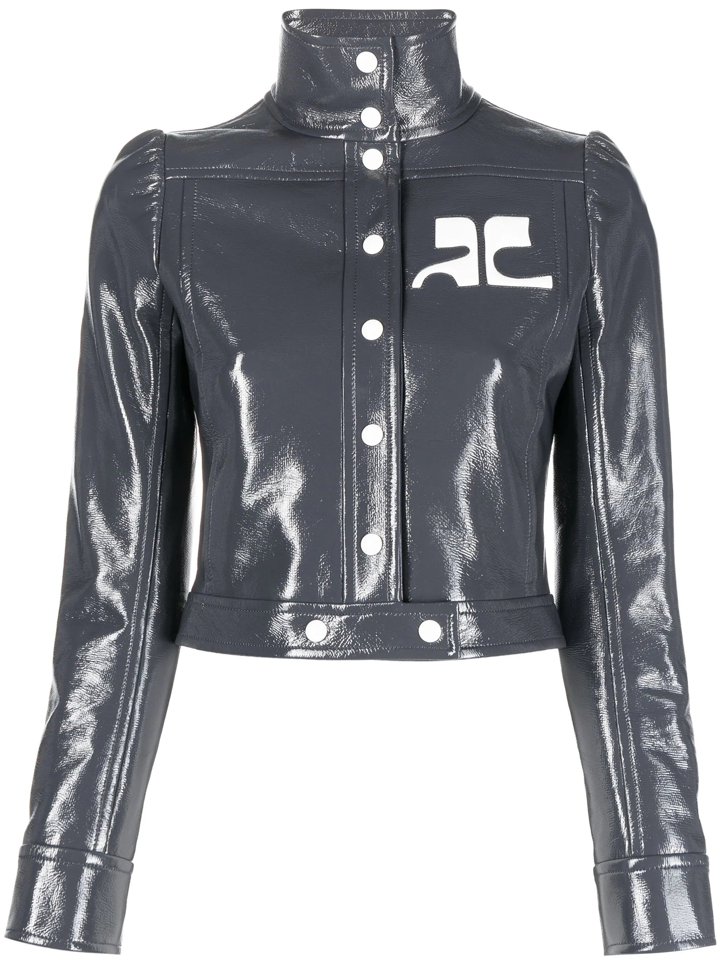 Reedition Vinyl appliqué-logo jacket