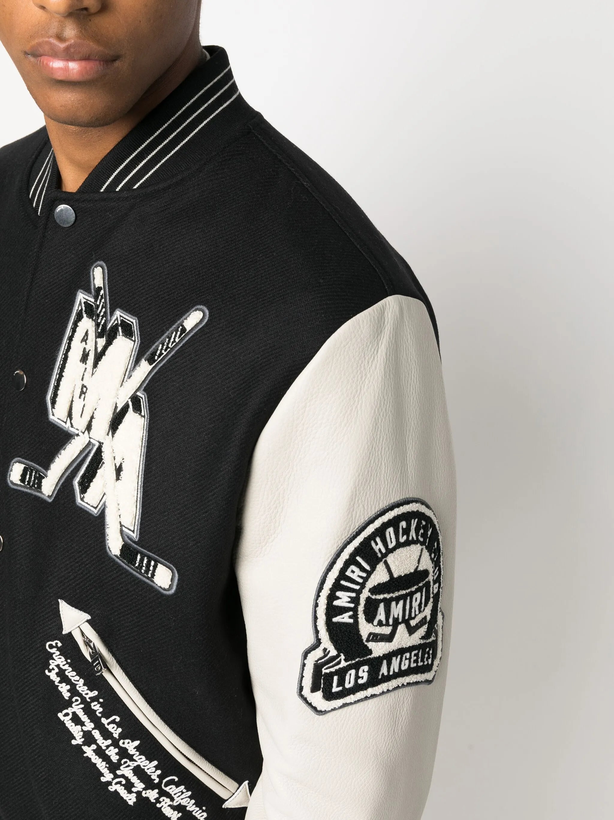 logo-appliqué varsity jacket