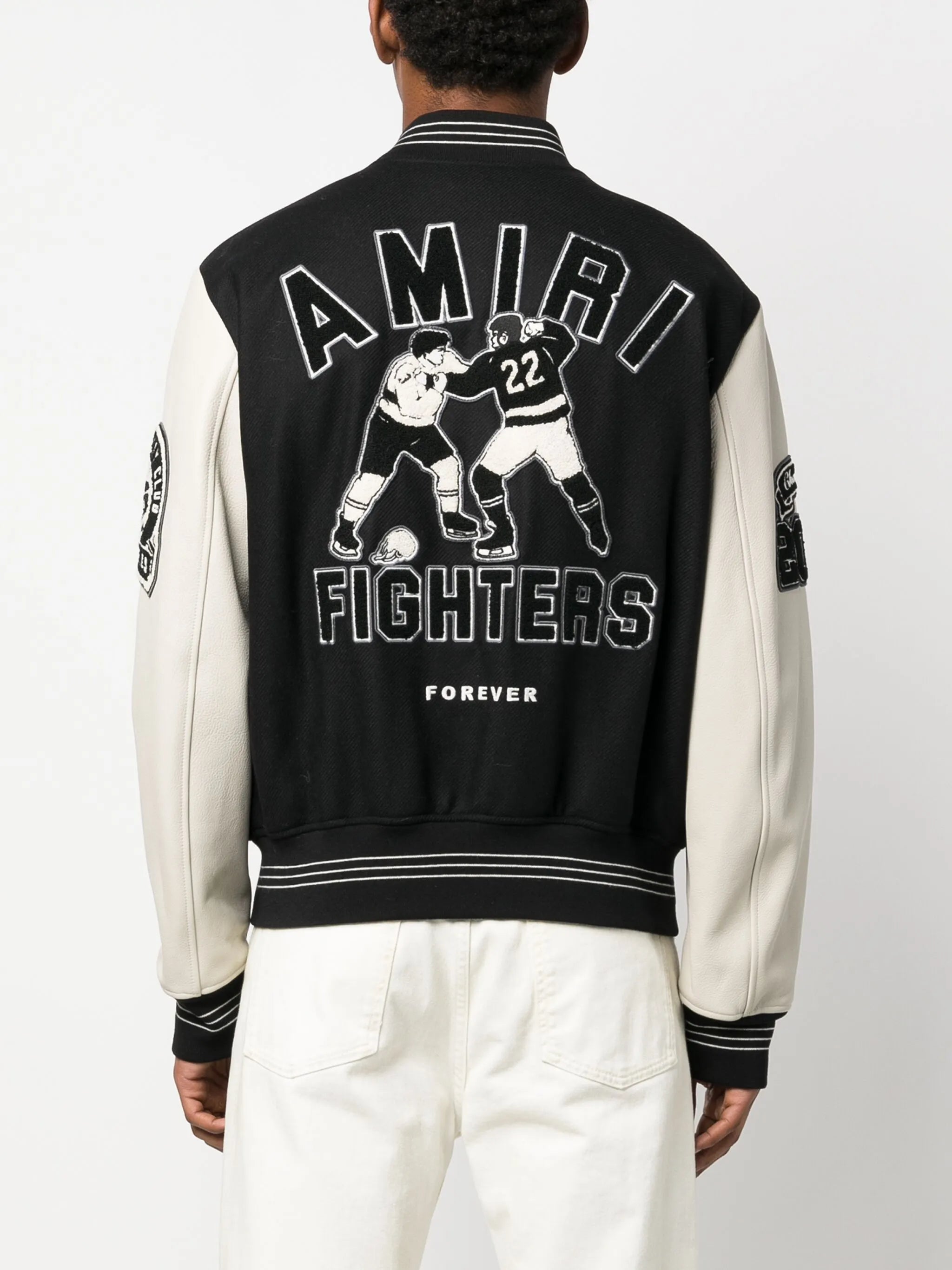 logo-appliqué varsity jacket
