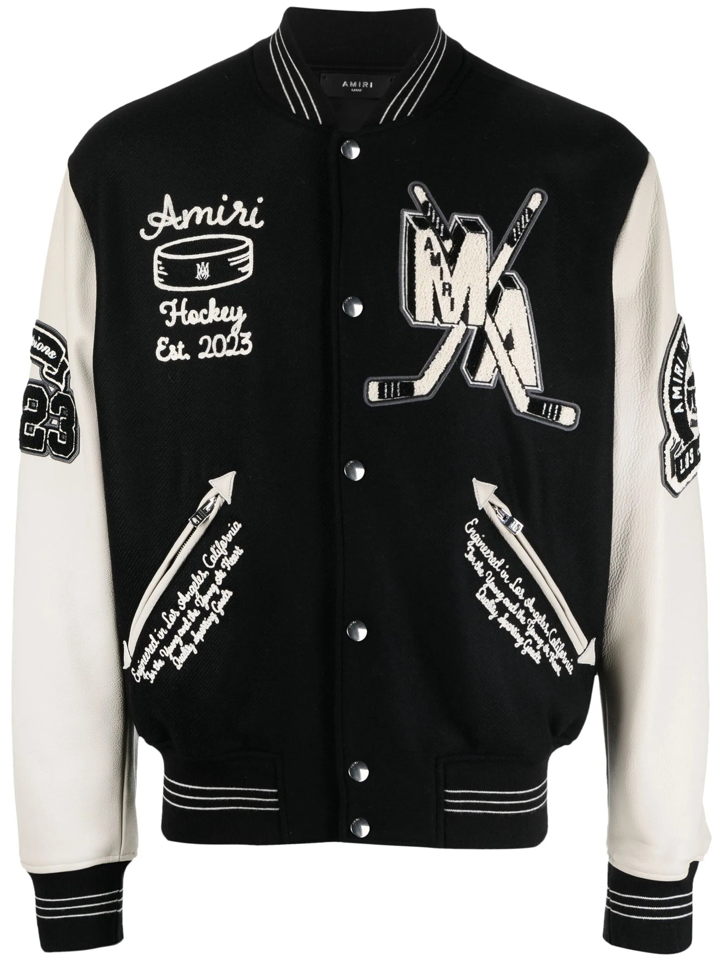 logo-appliqué varsity jacket