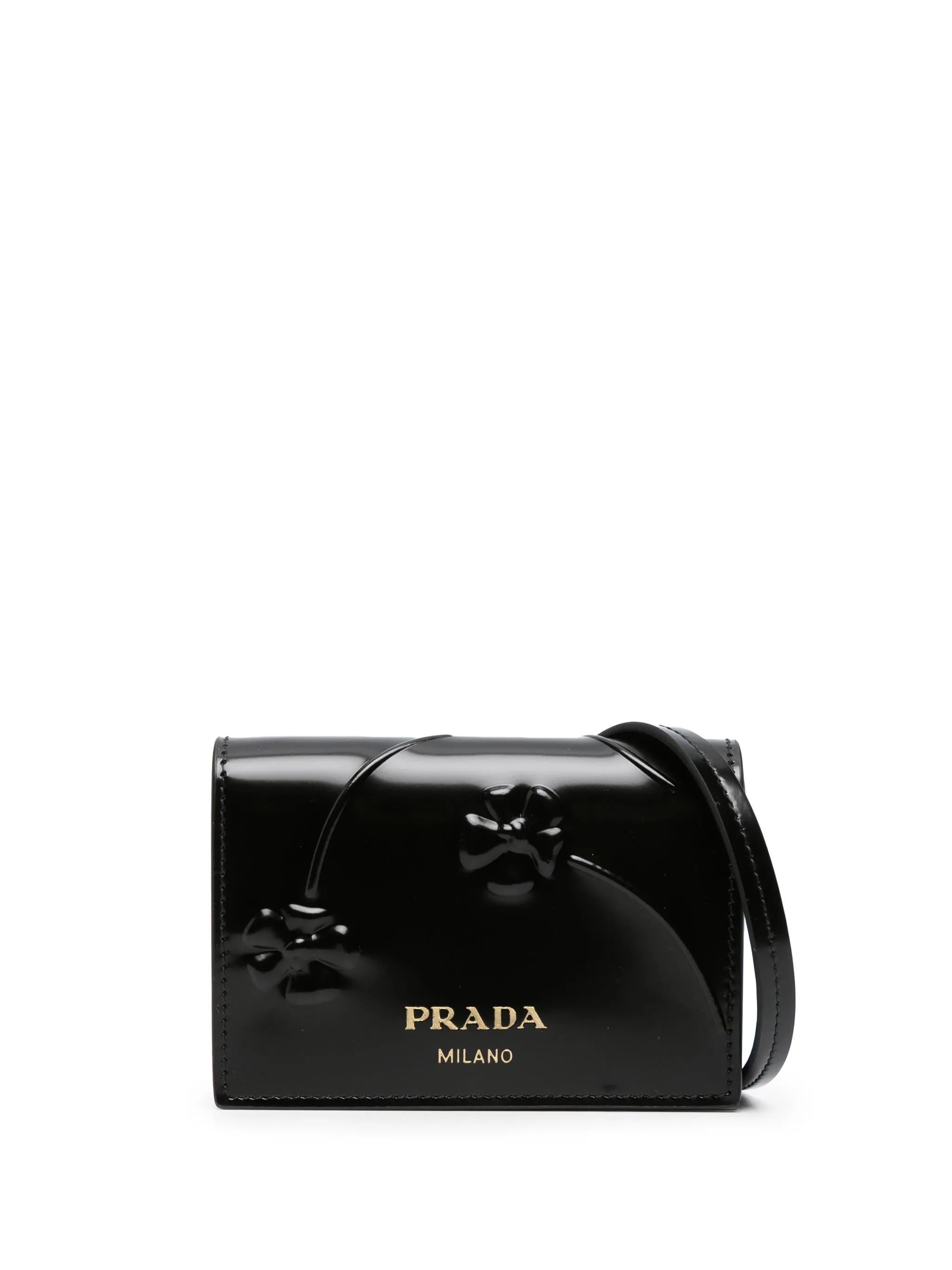 floral-debossed leather wallet