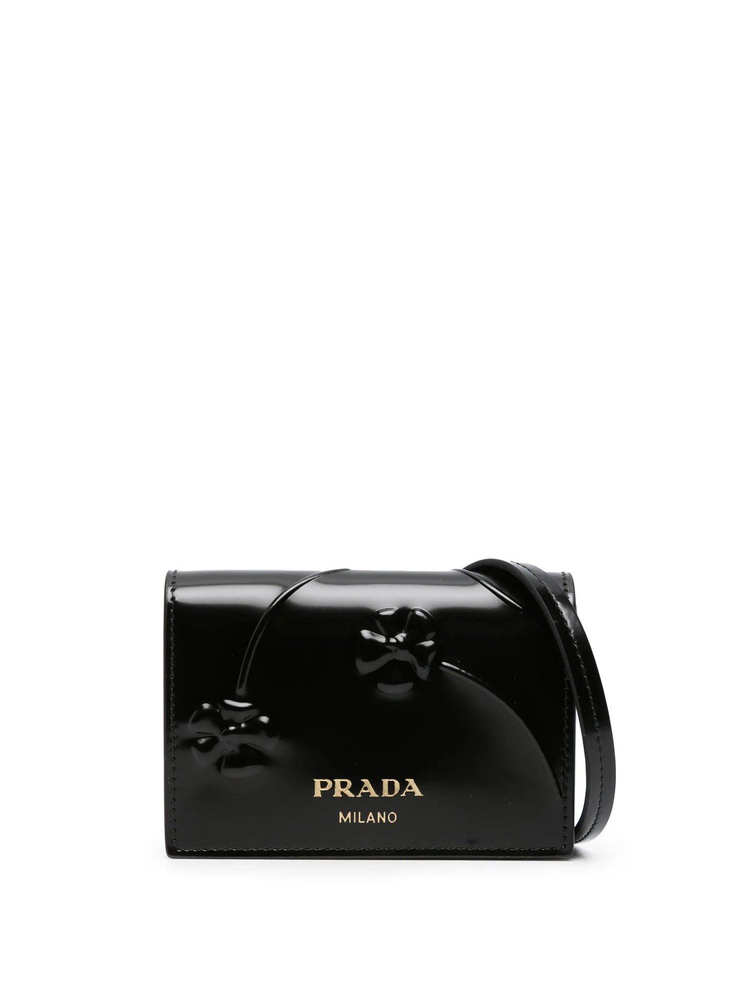 floral-debossed leather wallet