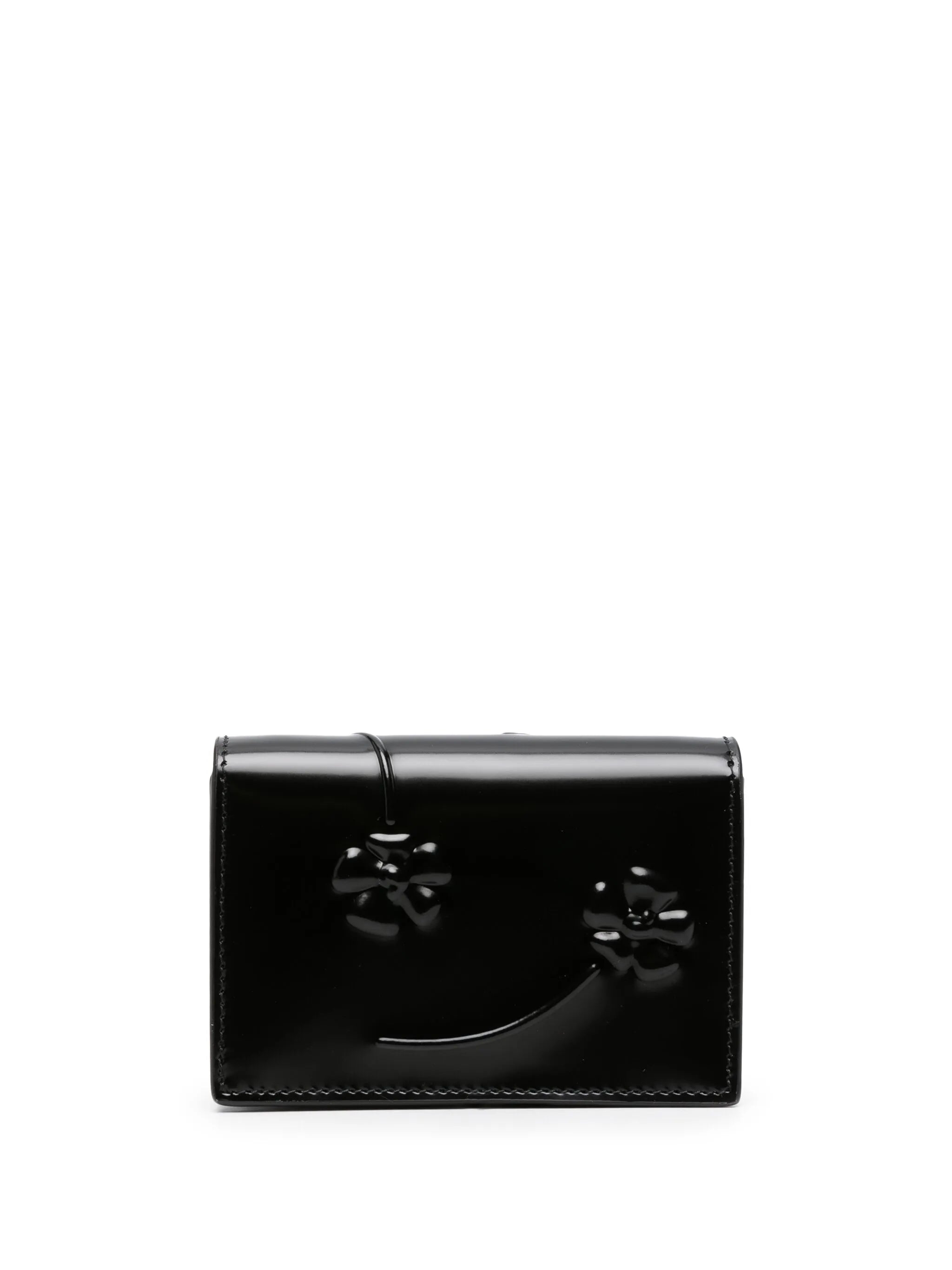 floral-debossed leather wallet