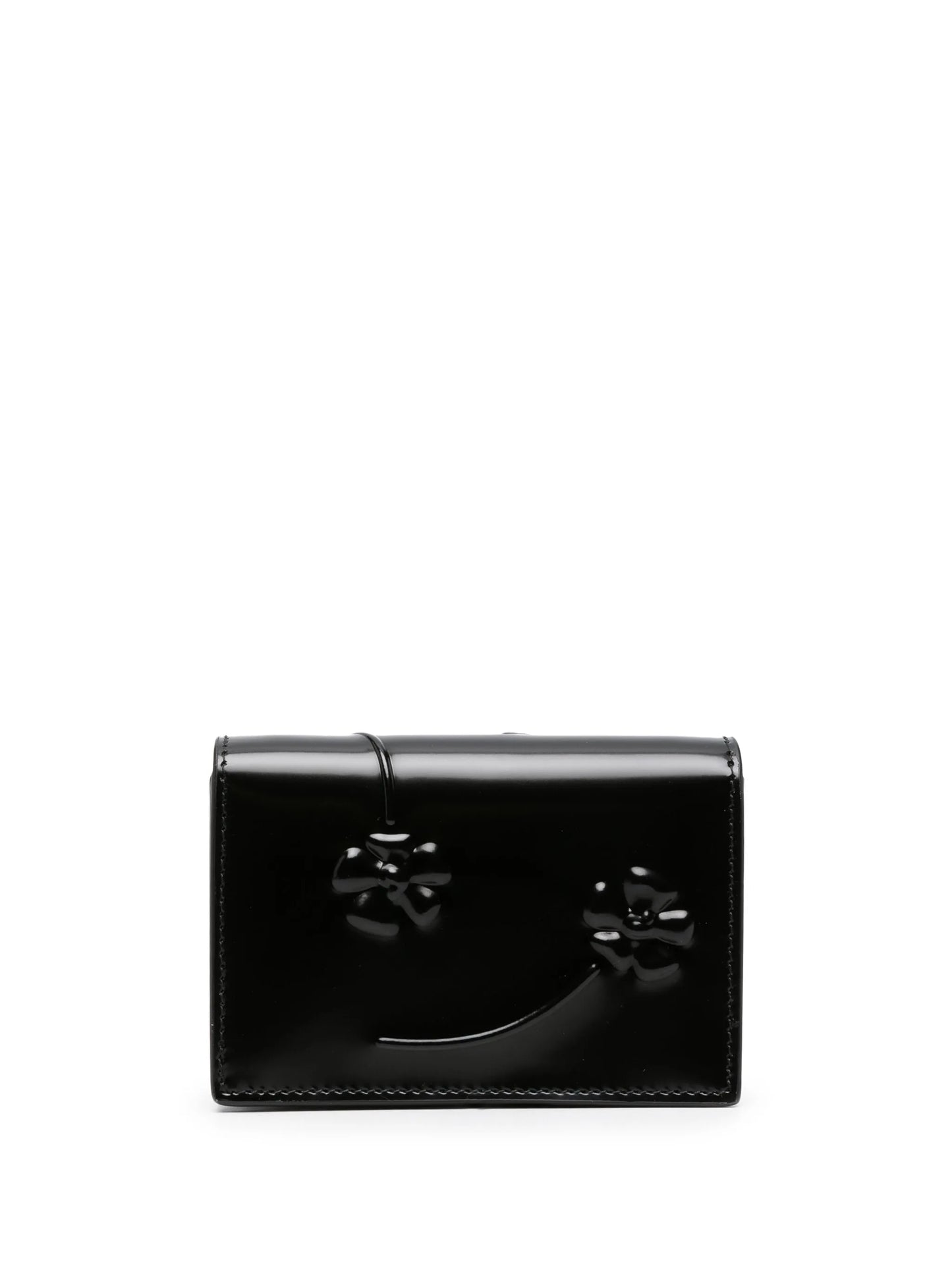 floral-debossed leather wallet