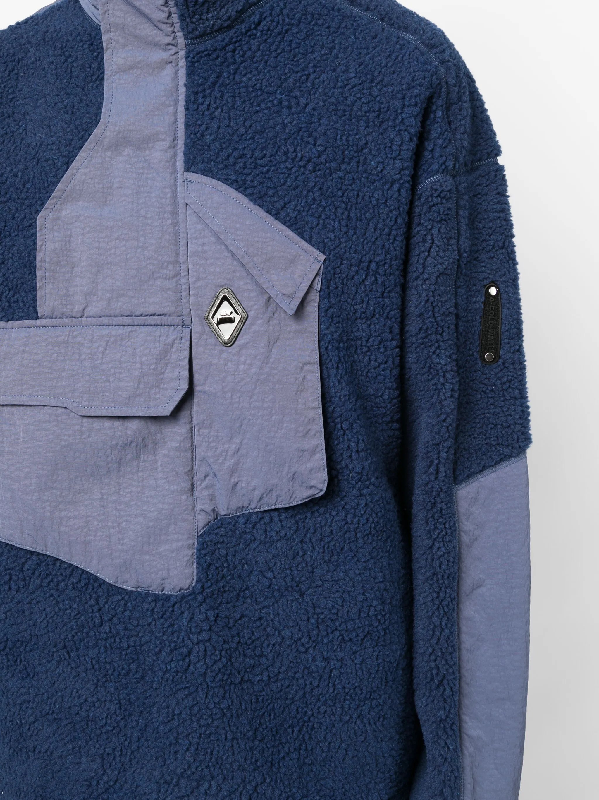 Bonded Axis panelled fleece jacket