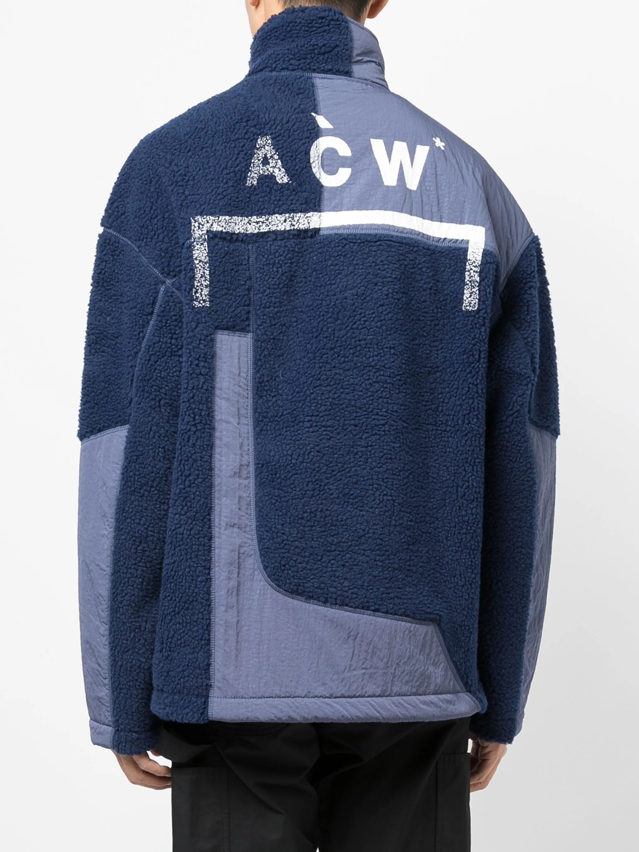 Bonded Axis panelled fleece jacket