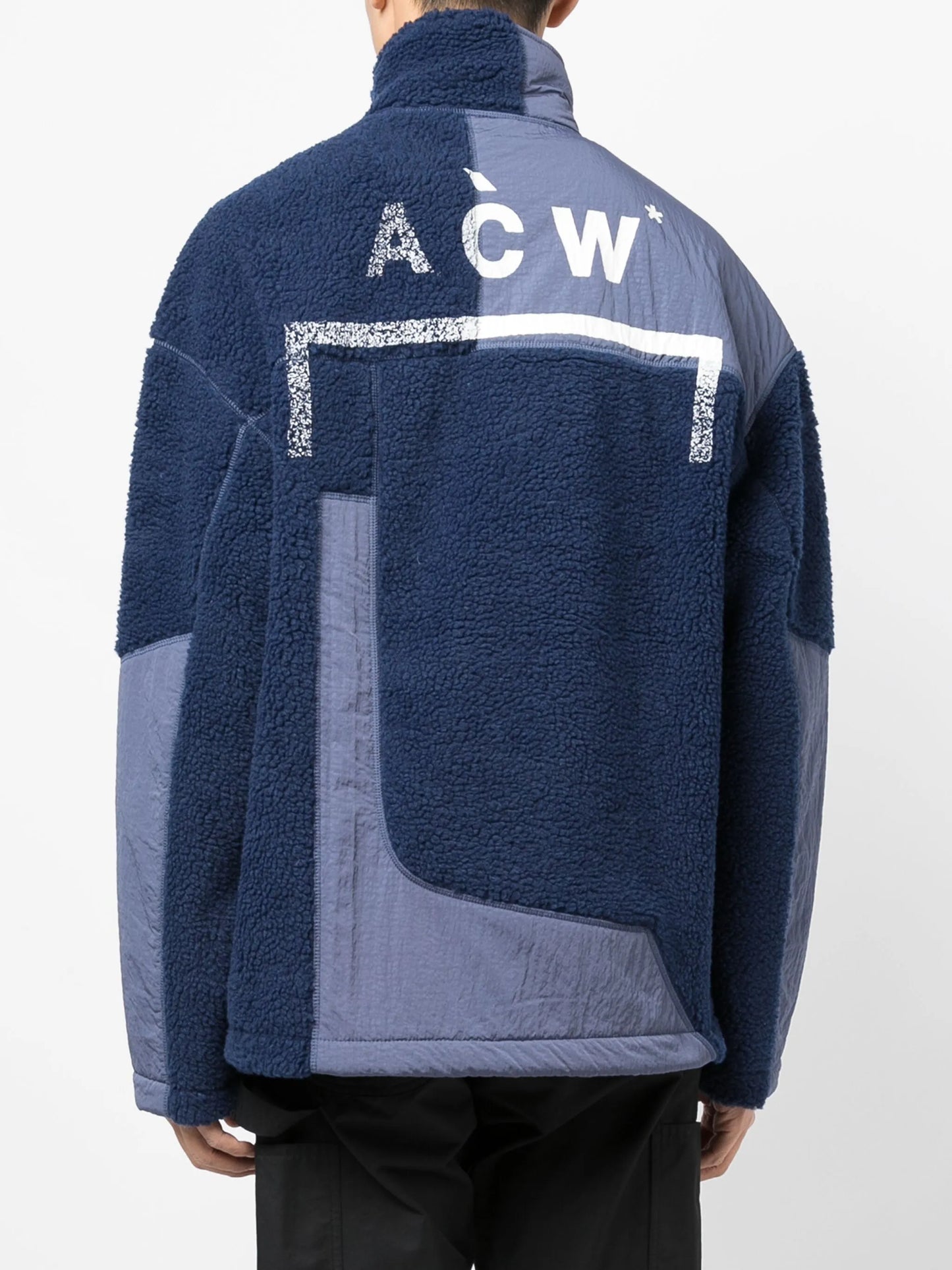 Bonded Axis panelled fleece jacket