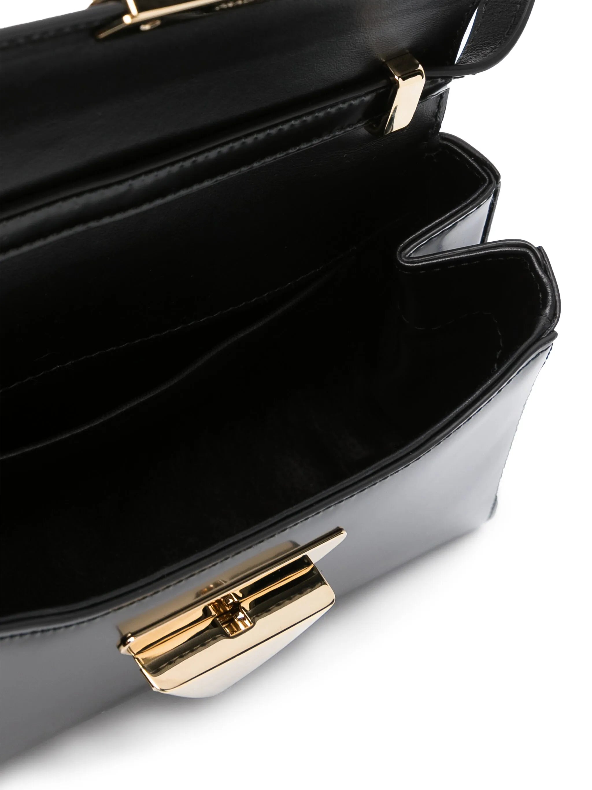 triangle-logo leather shoulder bag