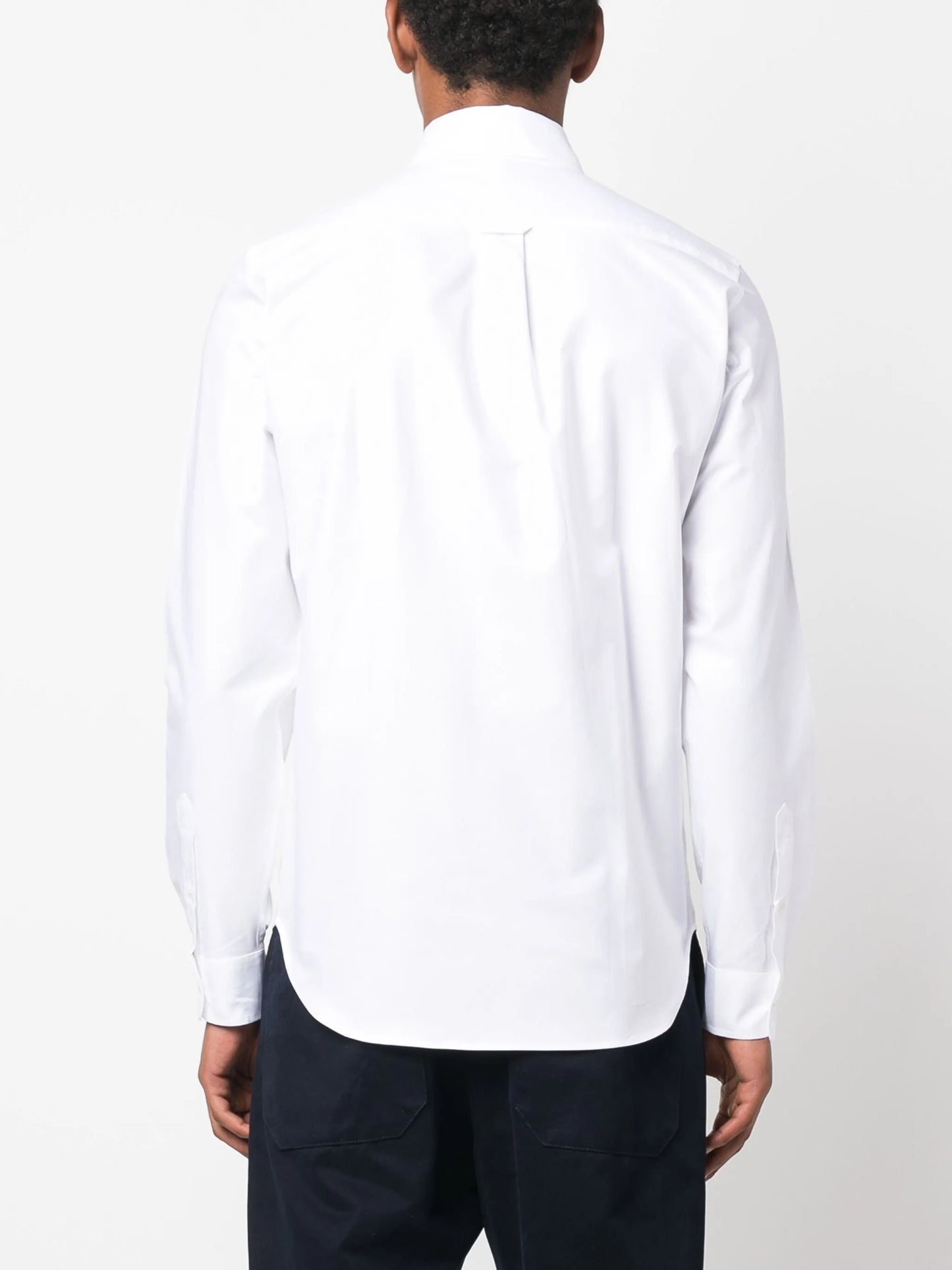 embroidered fox-head cotton shirt