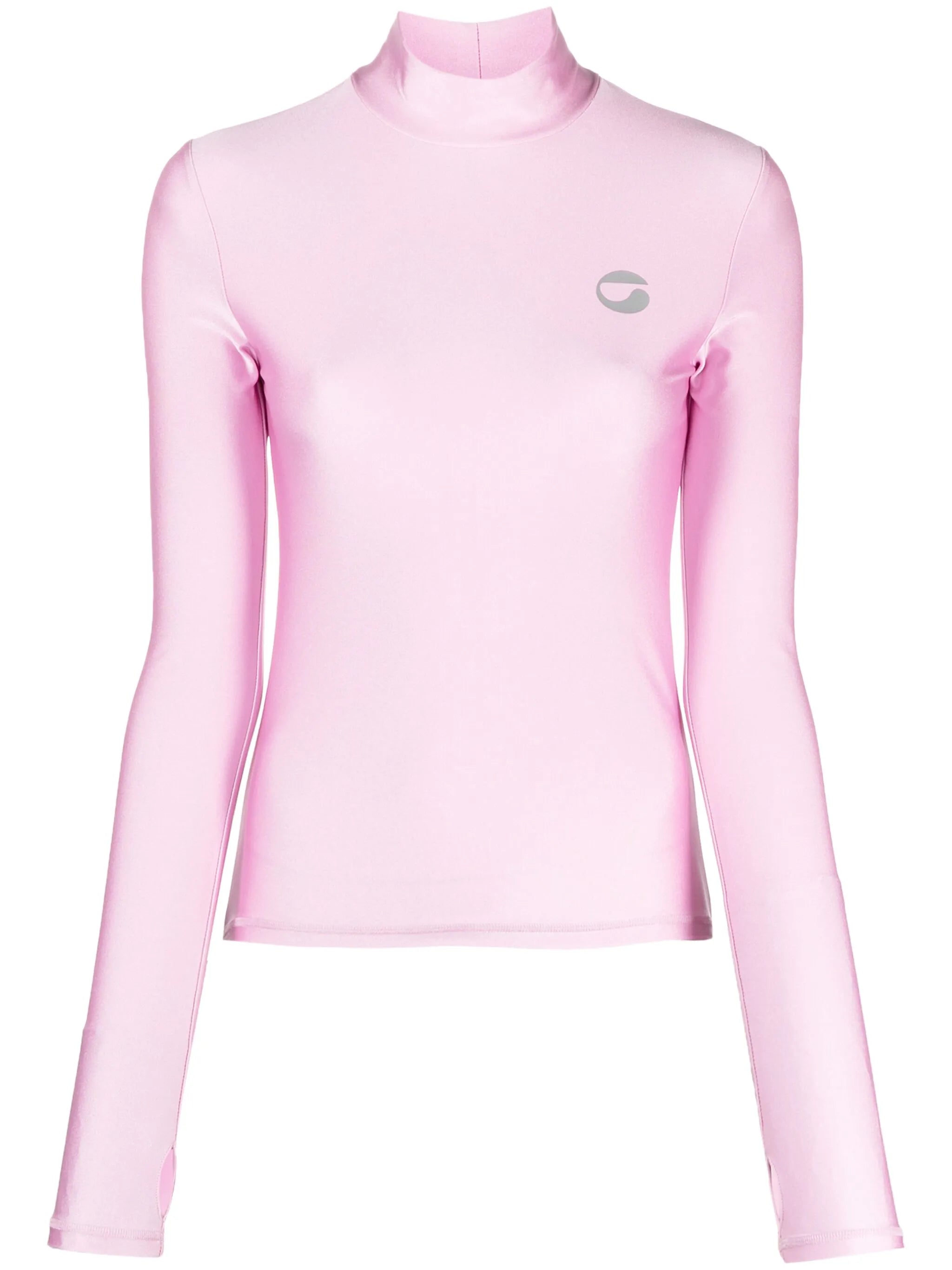 high-neck top