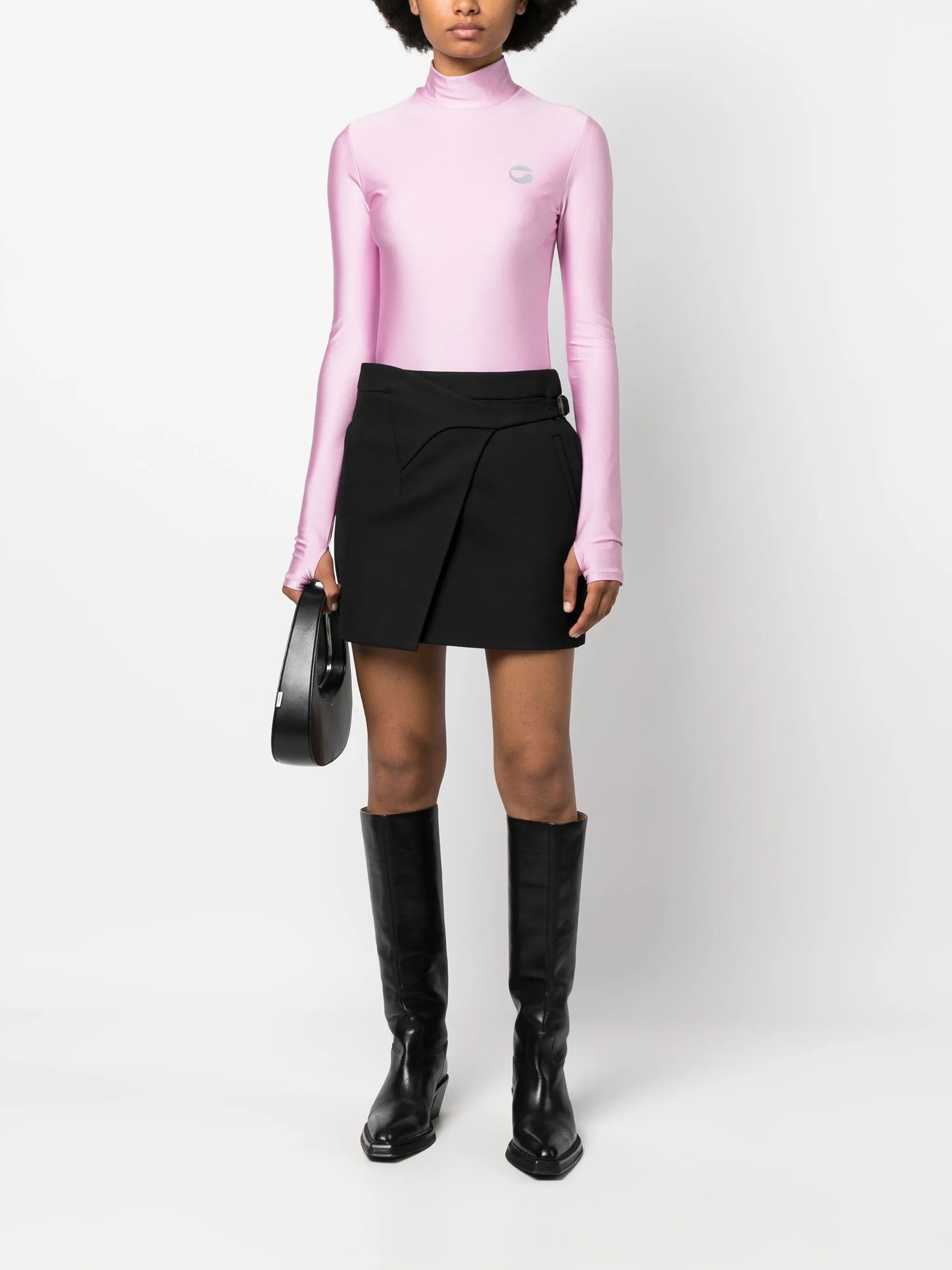 high-neck top