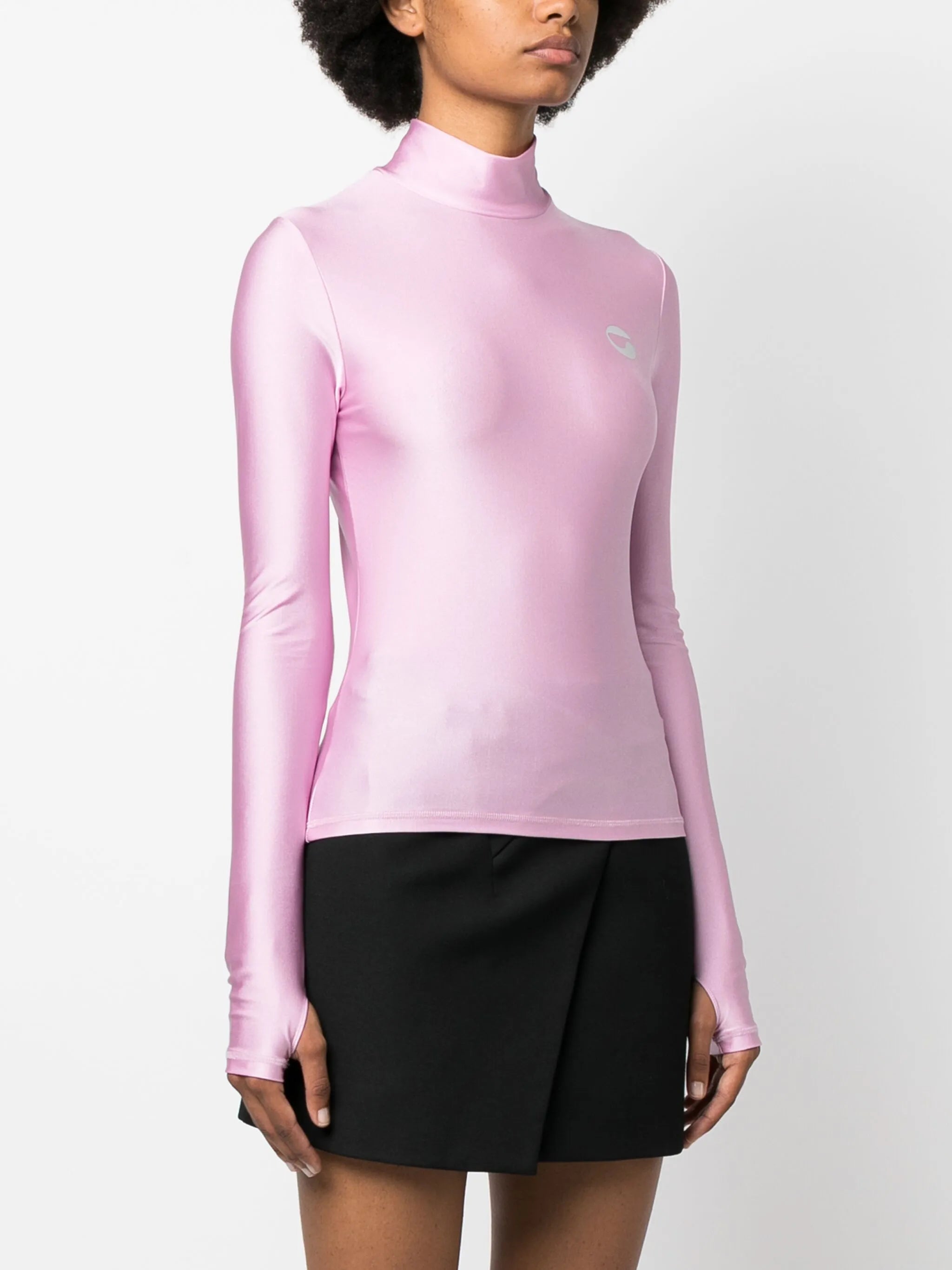 high-neck top