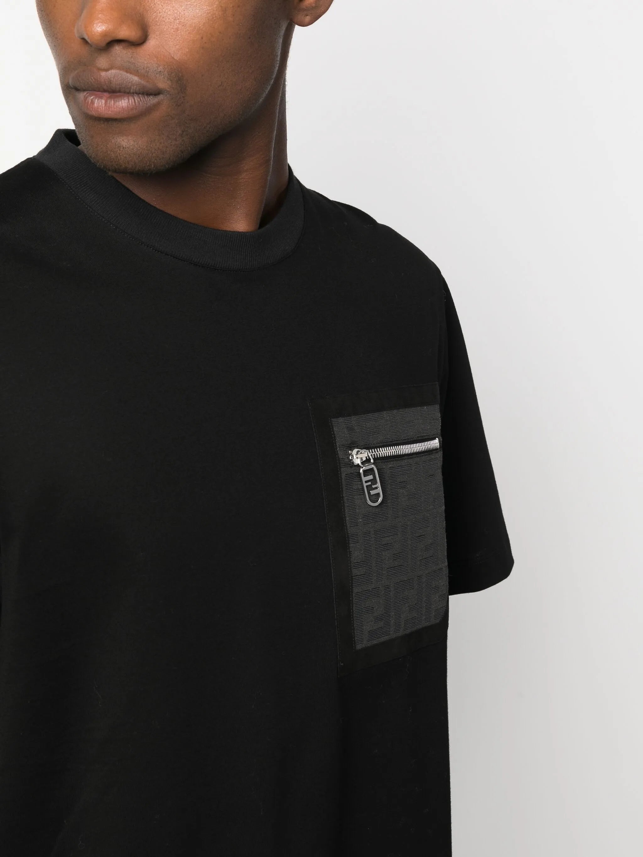 FF-monogram pocket cotton T-shirt