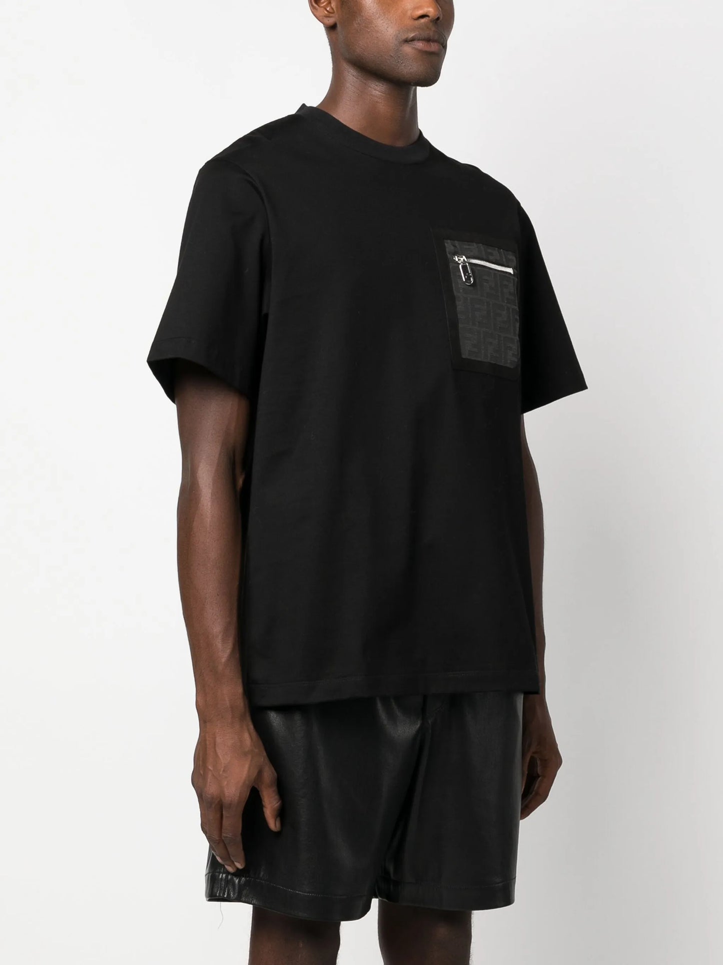 FF-monogram pocket cotton T-shirt