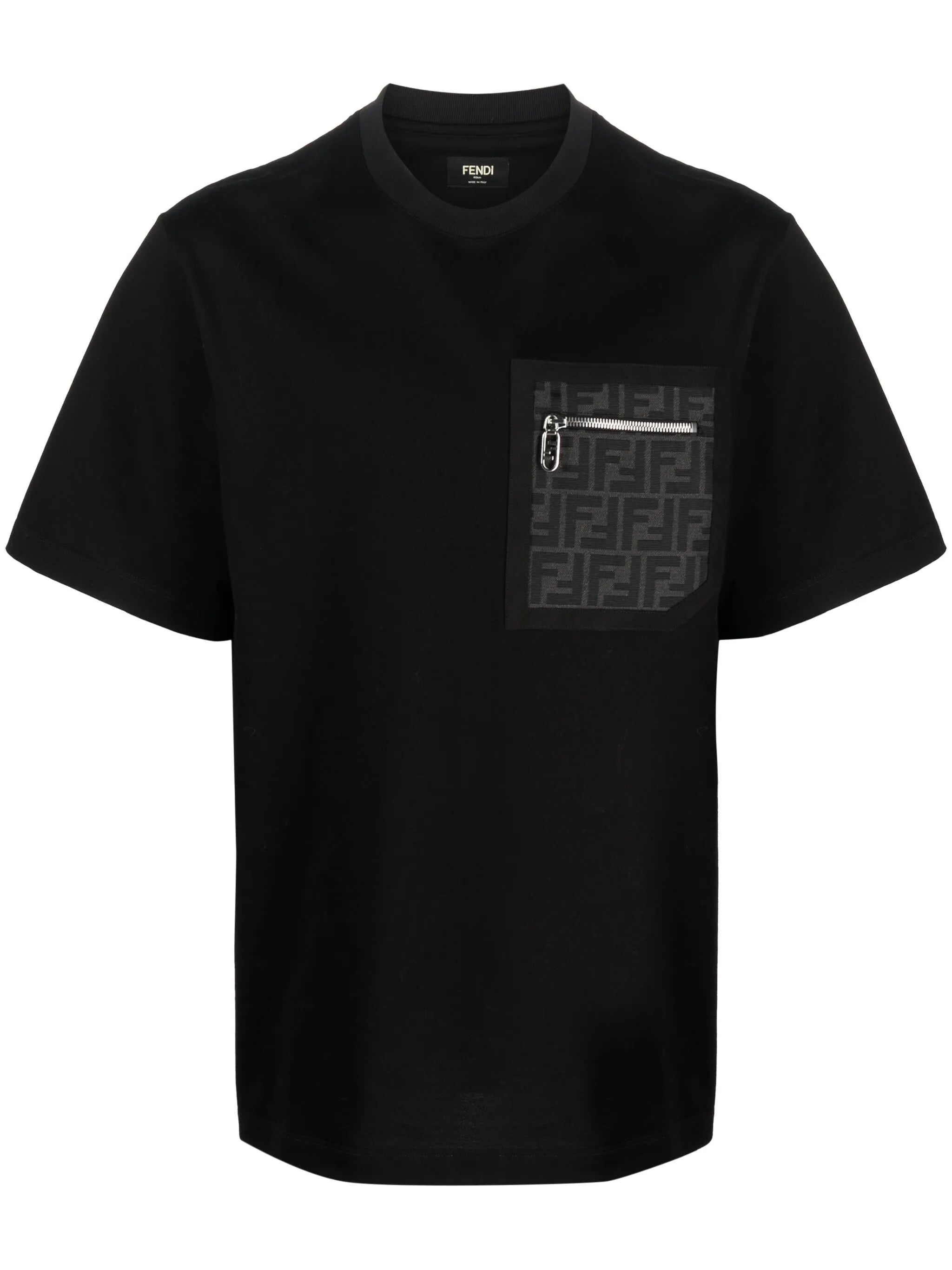 FF-monogram pocket cotton T-shirt