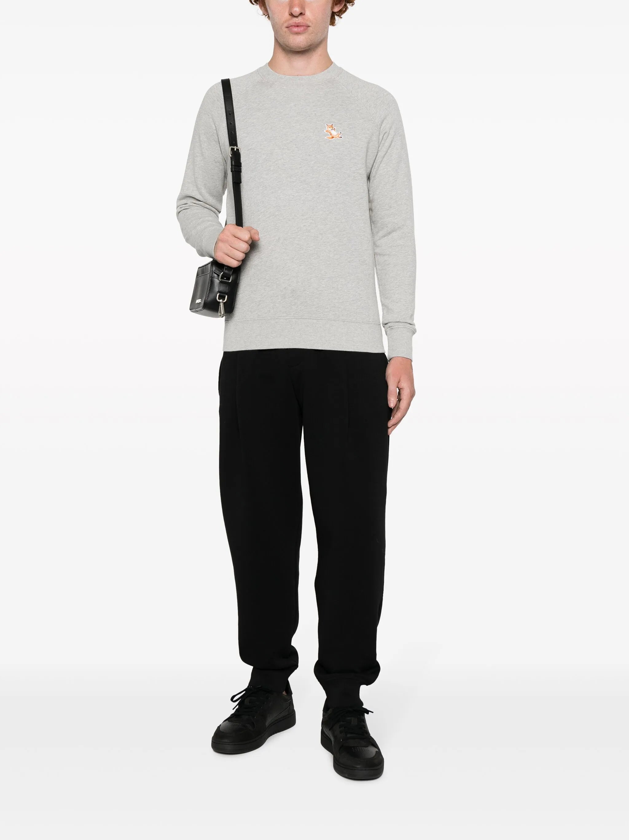 logo-patch cotton sweatshirt