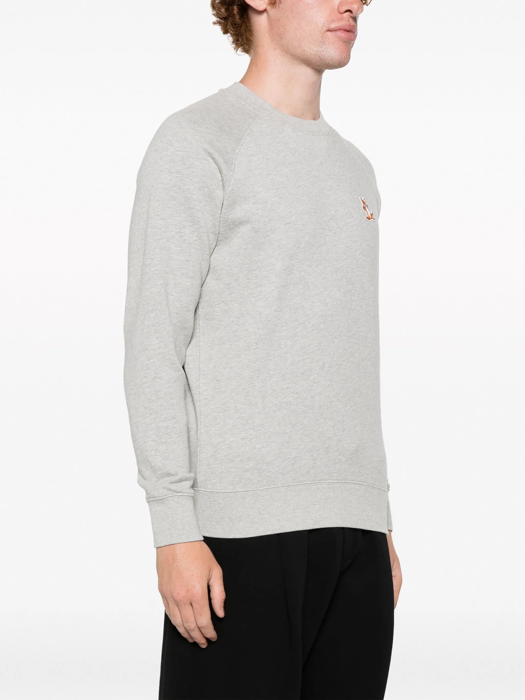logo-patch cotton sweatshirt