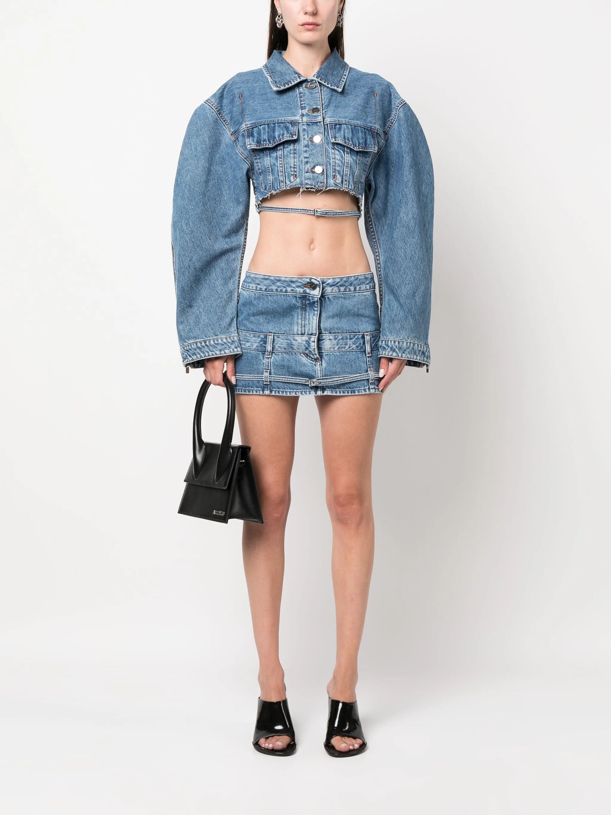 La Mini De Nimes Criollo denim miniskirt