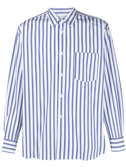 striped long-sleeve cotton shirt