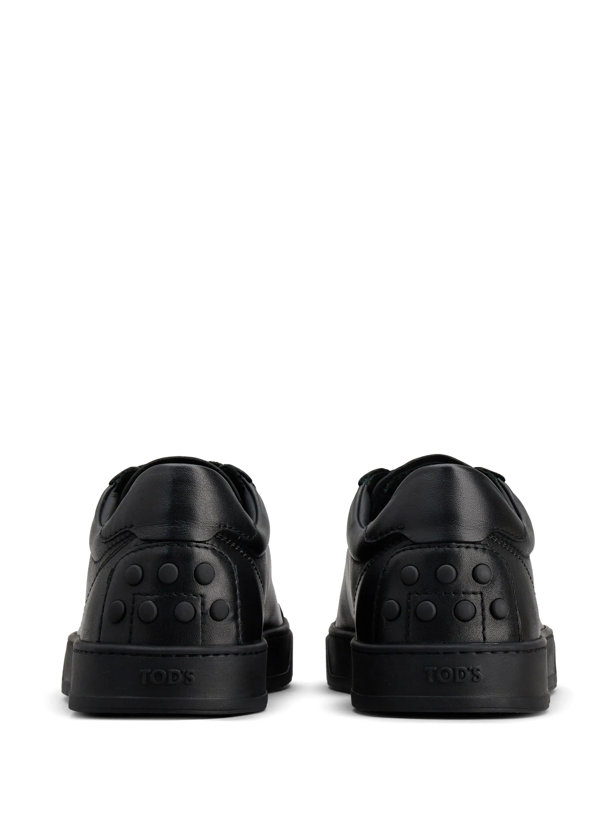 low-top leather sneakers