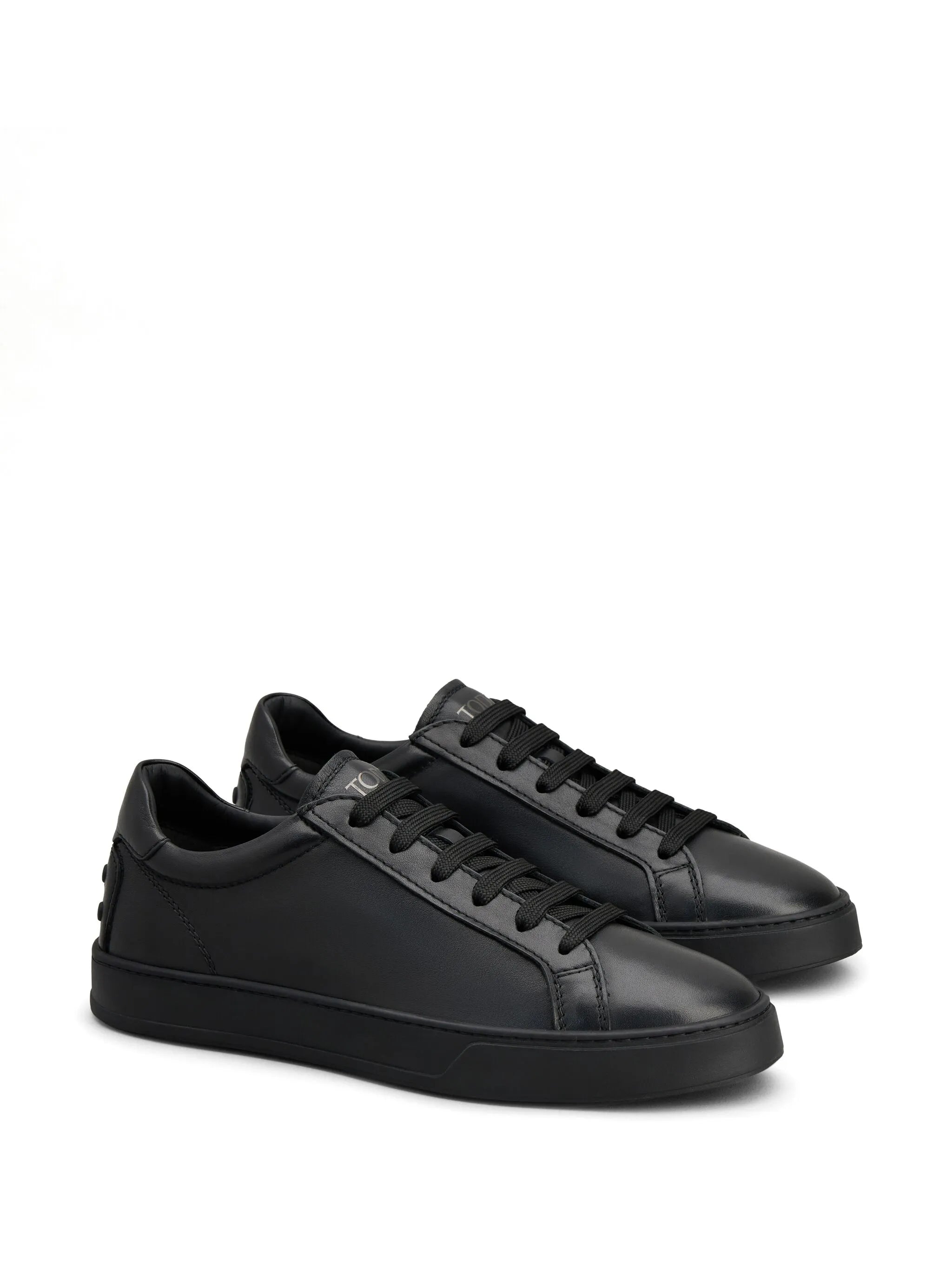 low-top leather sneakers