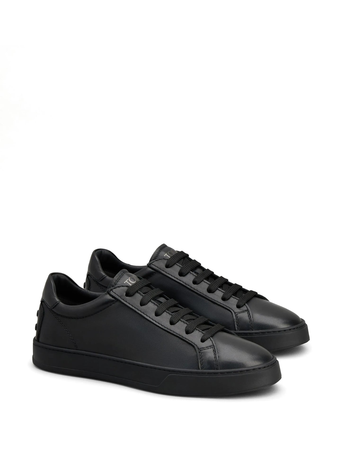 low-top leather sneakers