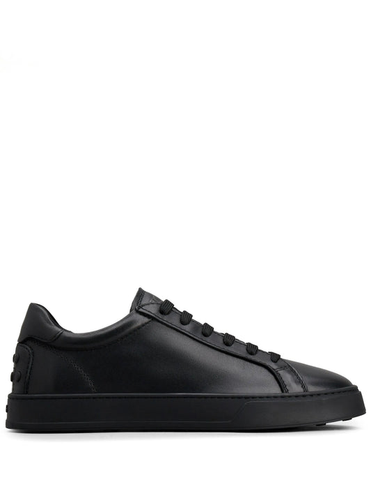 low-top leather sneakers