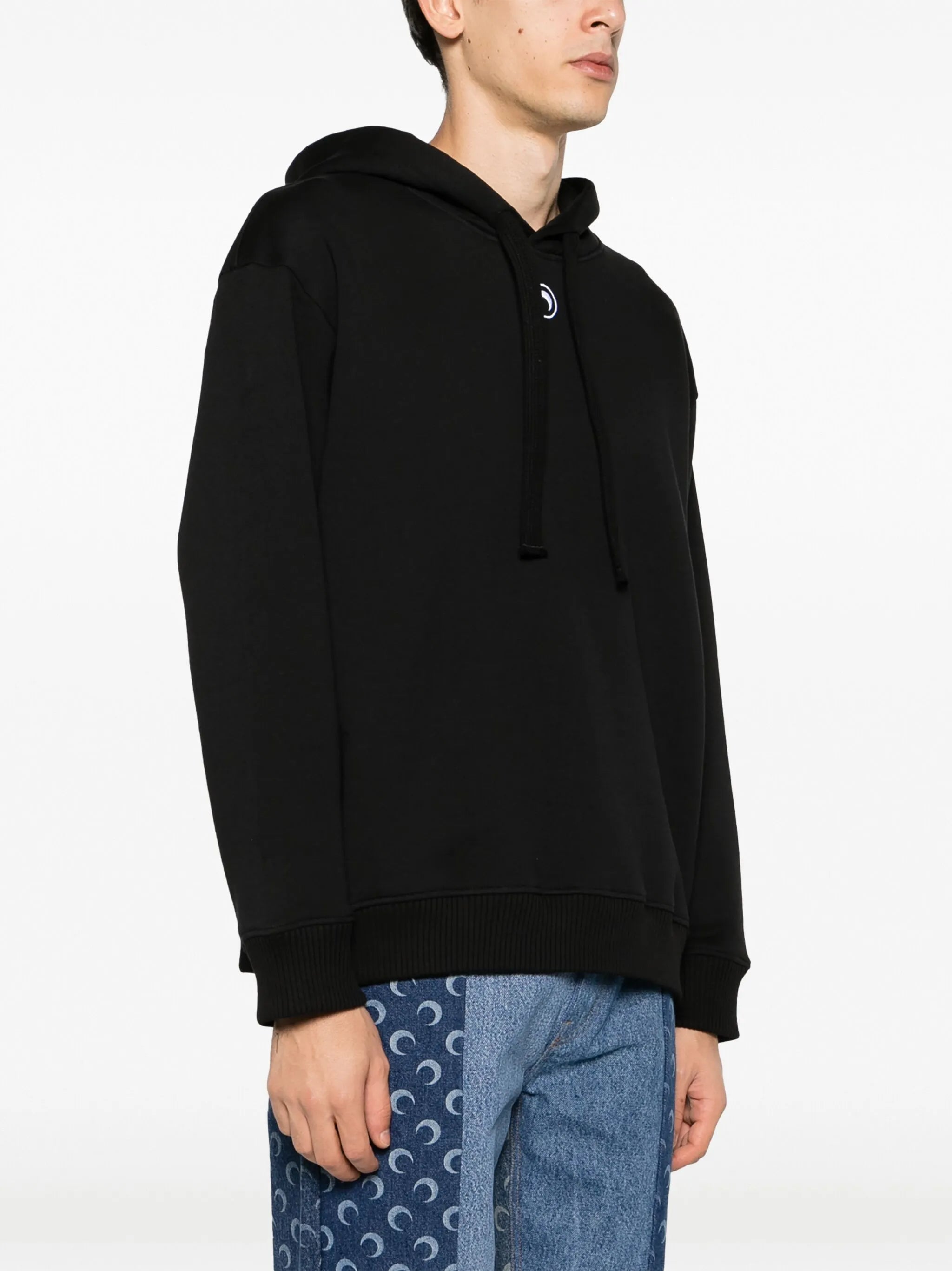 rose-print organic cotton hoodie