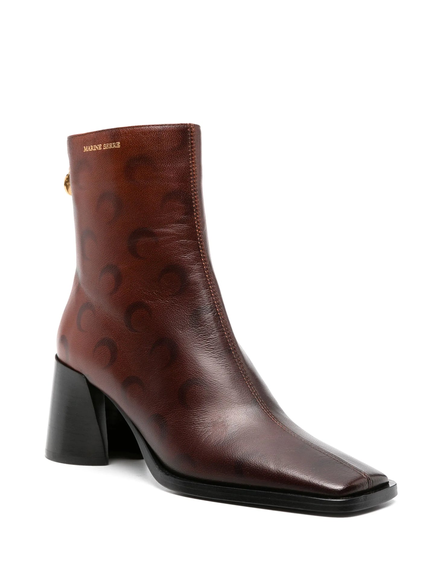 Airbrushed Crescent Moon-print ankle boots