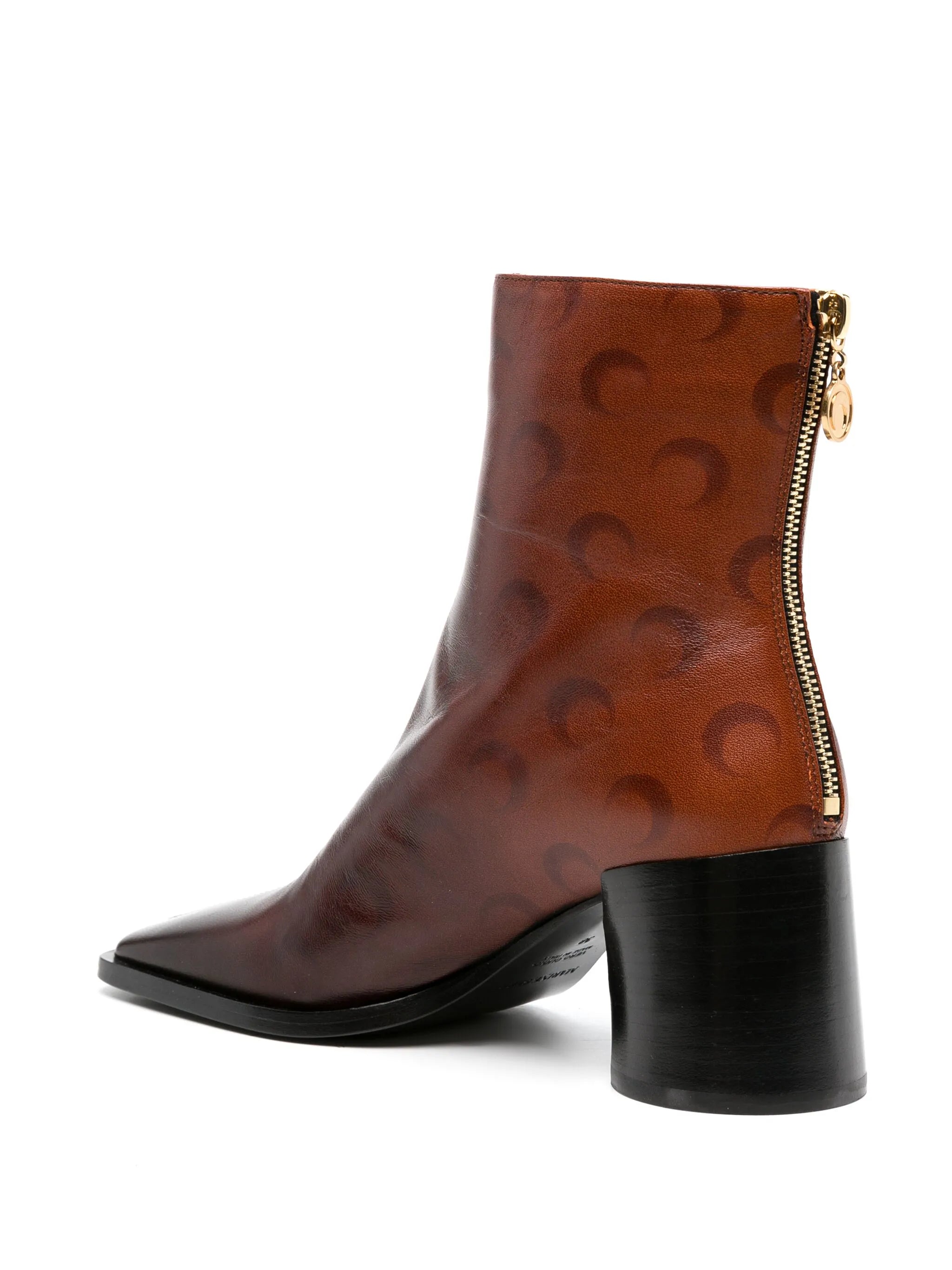 Airbrushed Crescent Moon-print ankle boots