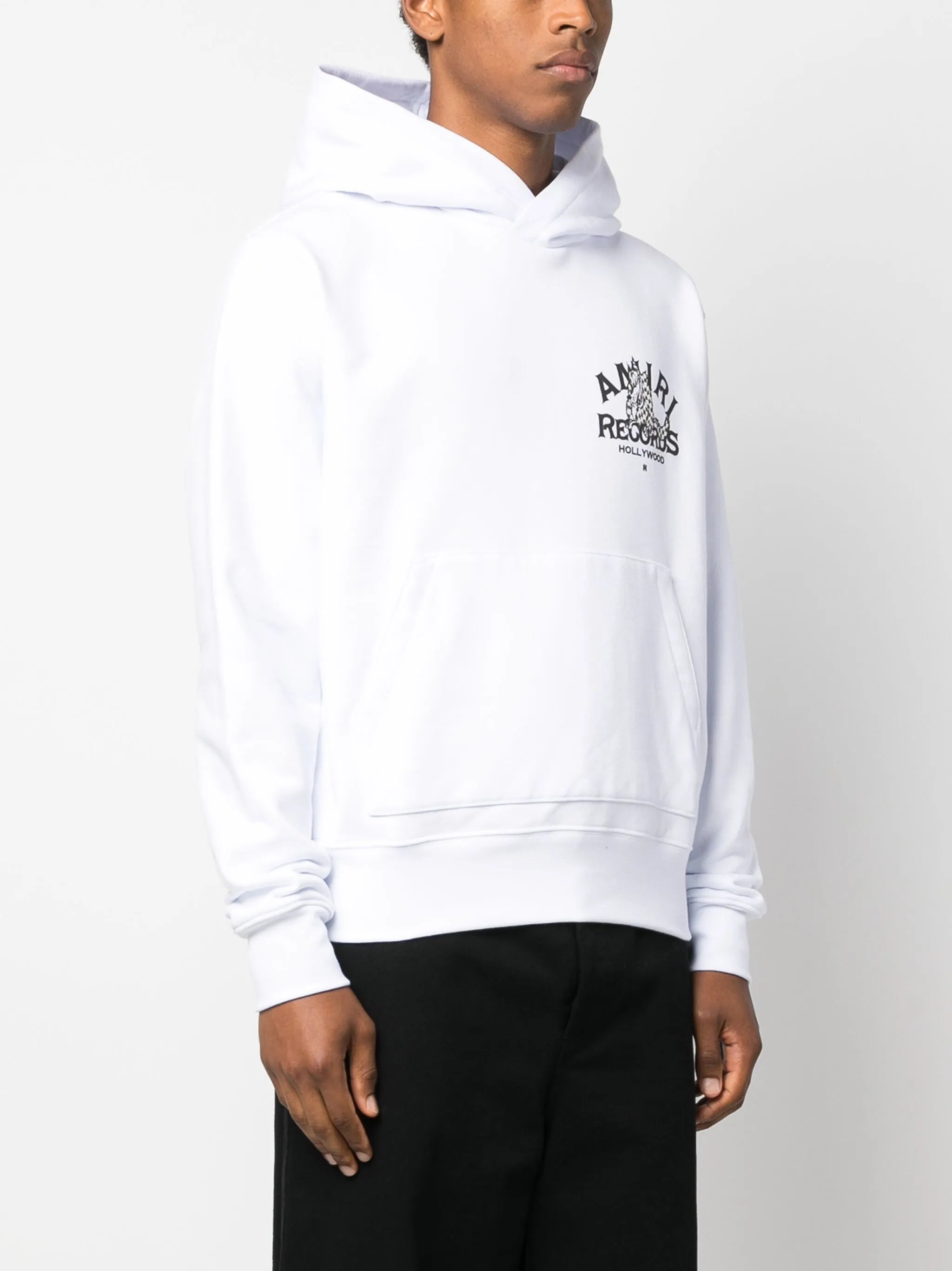 logo-print cotton hoodie