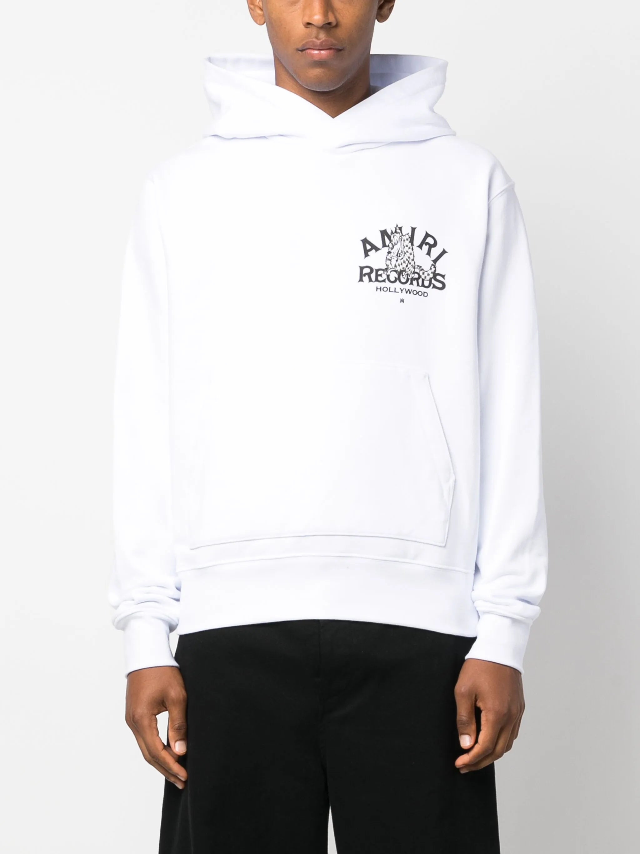 logo-print cotton hoodie