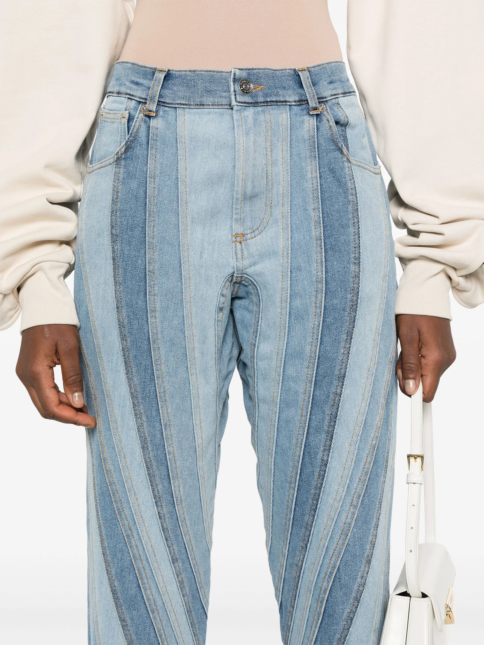 Spiral straight-leg jeans