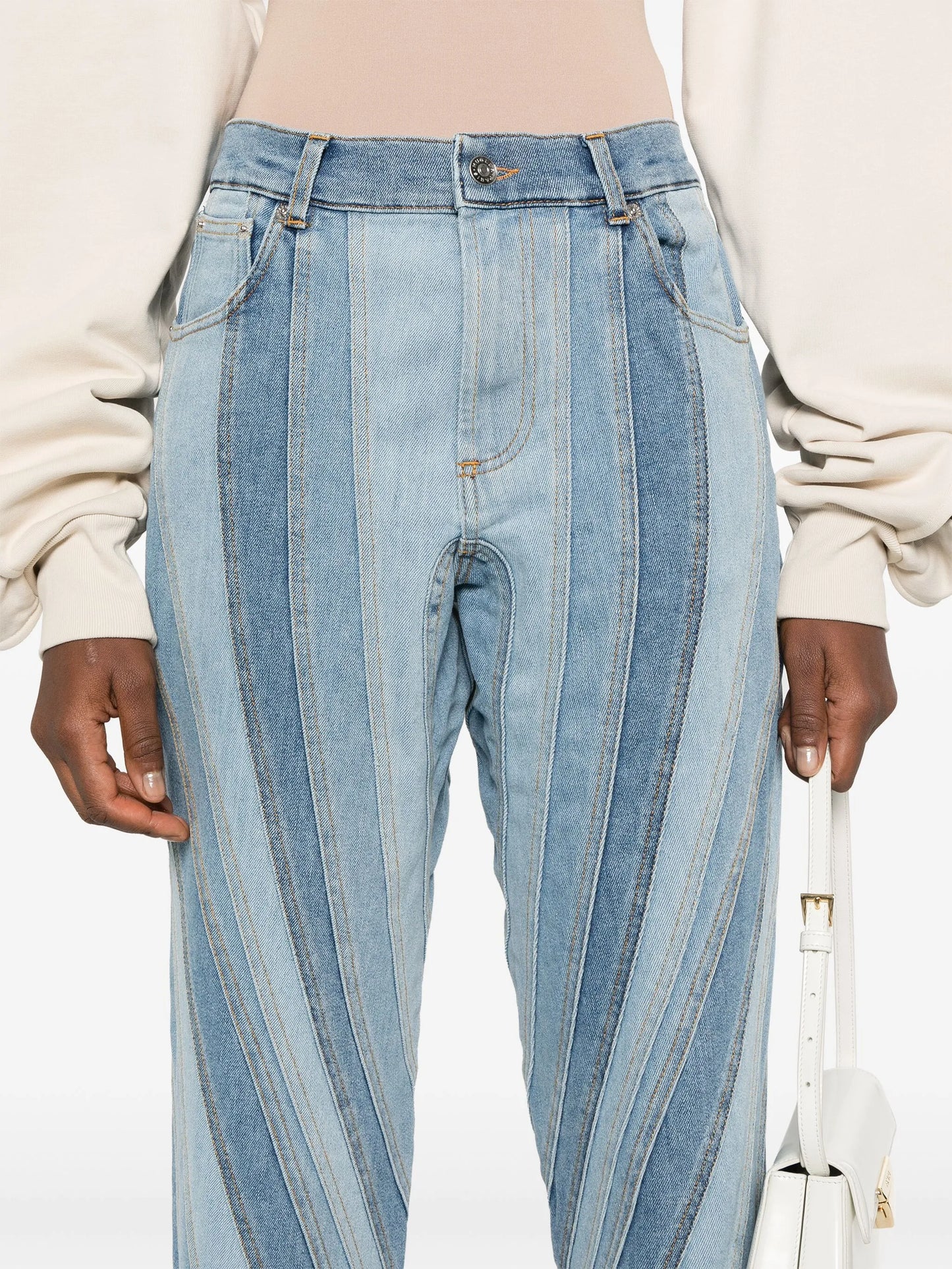 Spiral straight-leg jeans