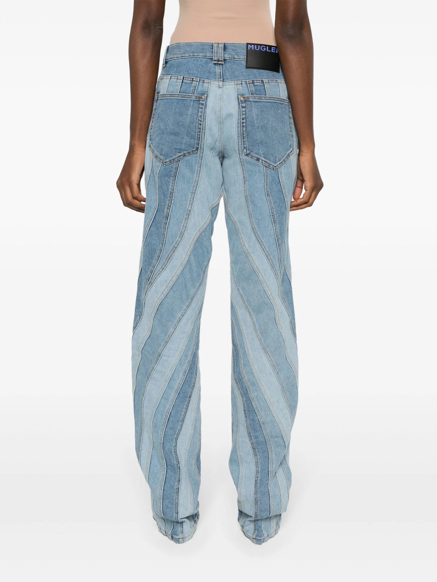 Spiral straight-leg jeans