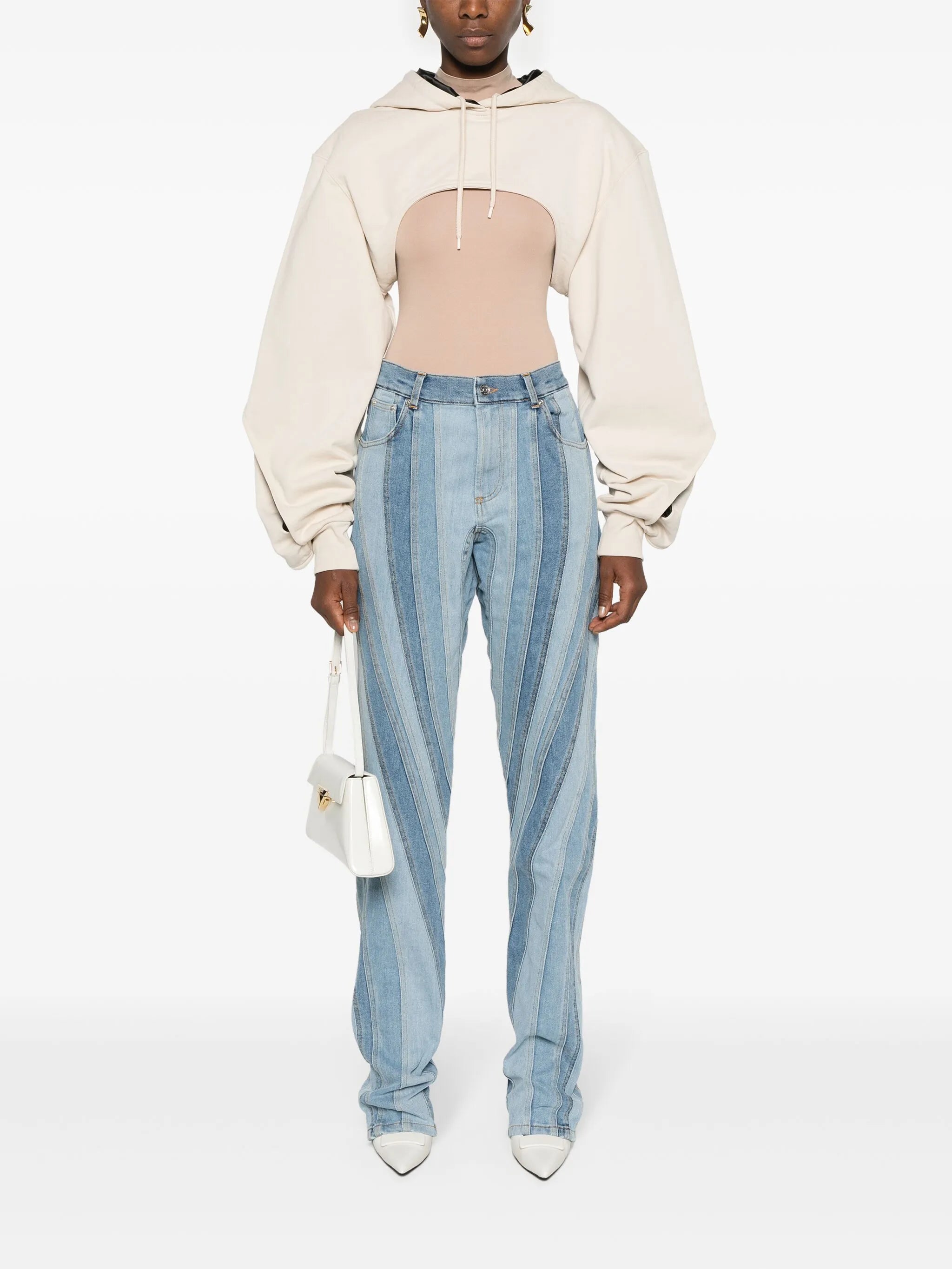 Spiral straight-leg jeans