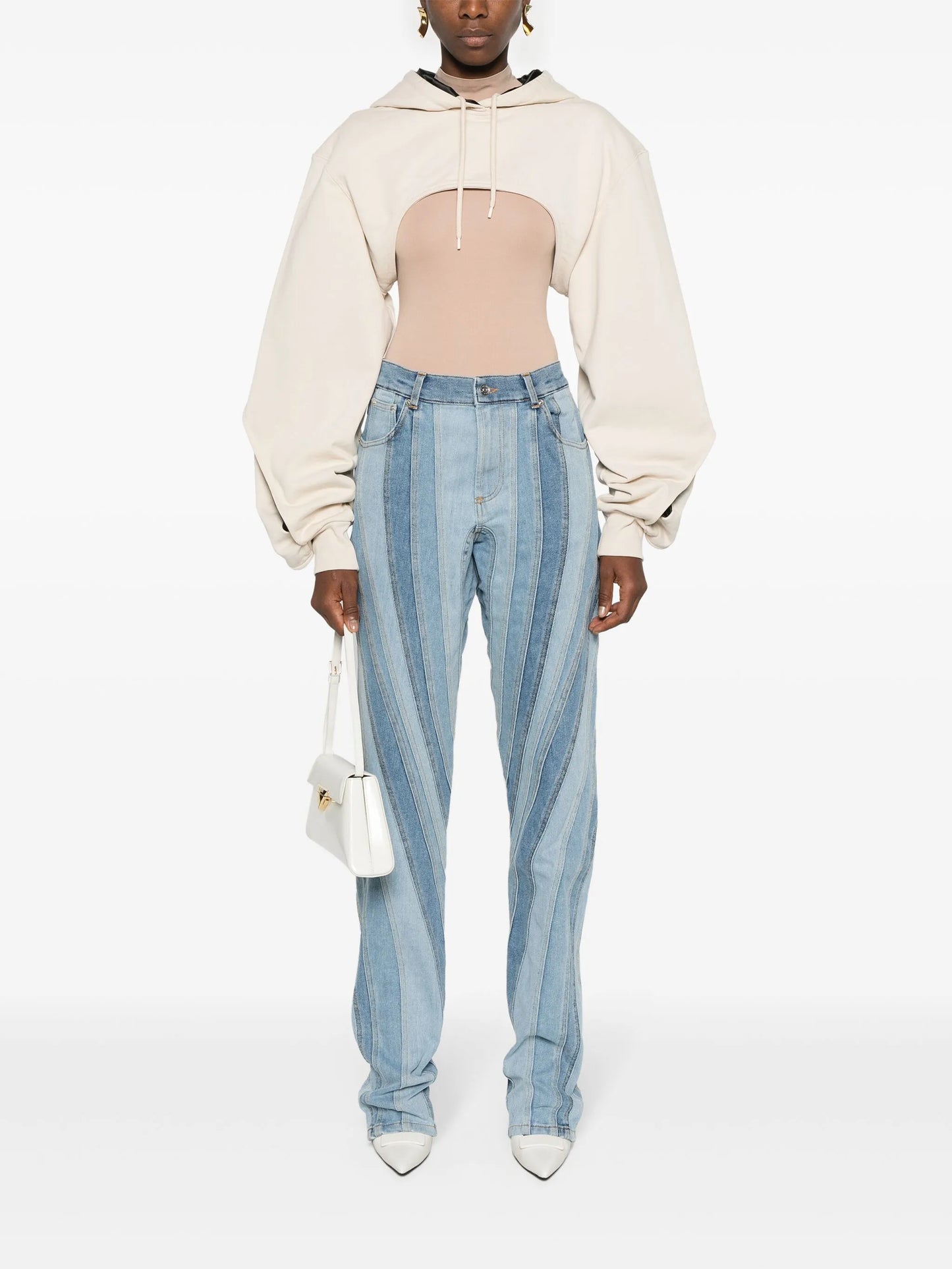 Spiral straight-leg jeans