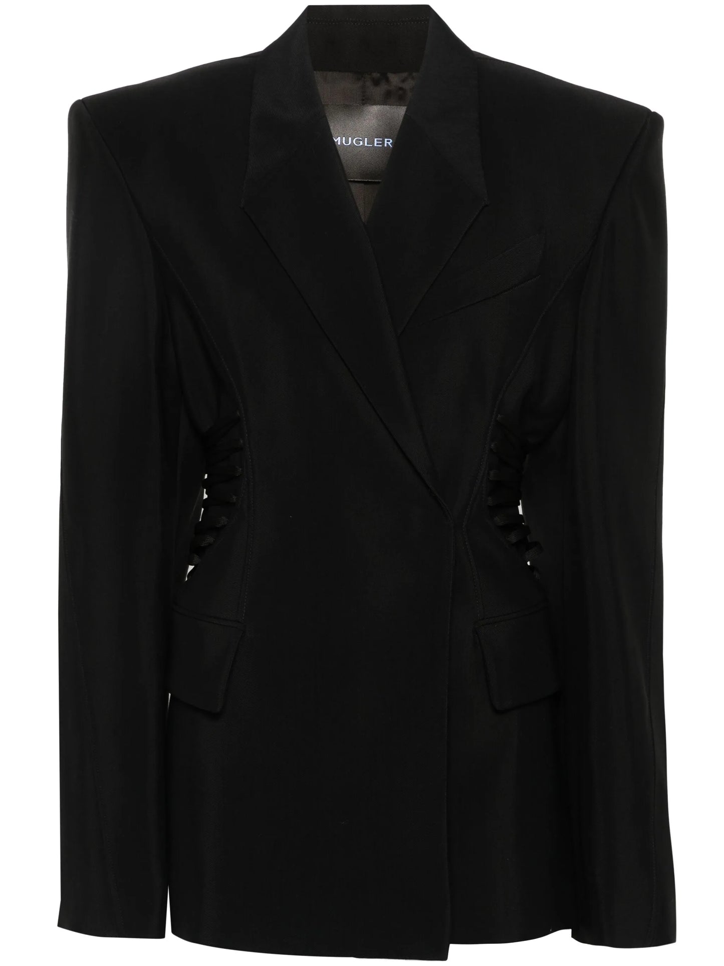 drawstring-fastening blazer