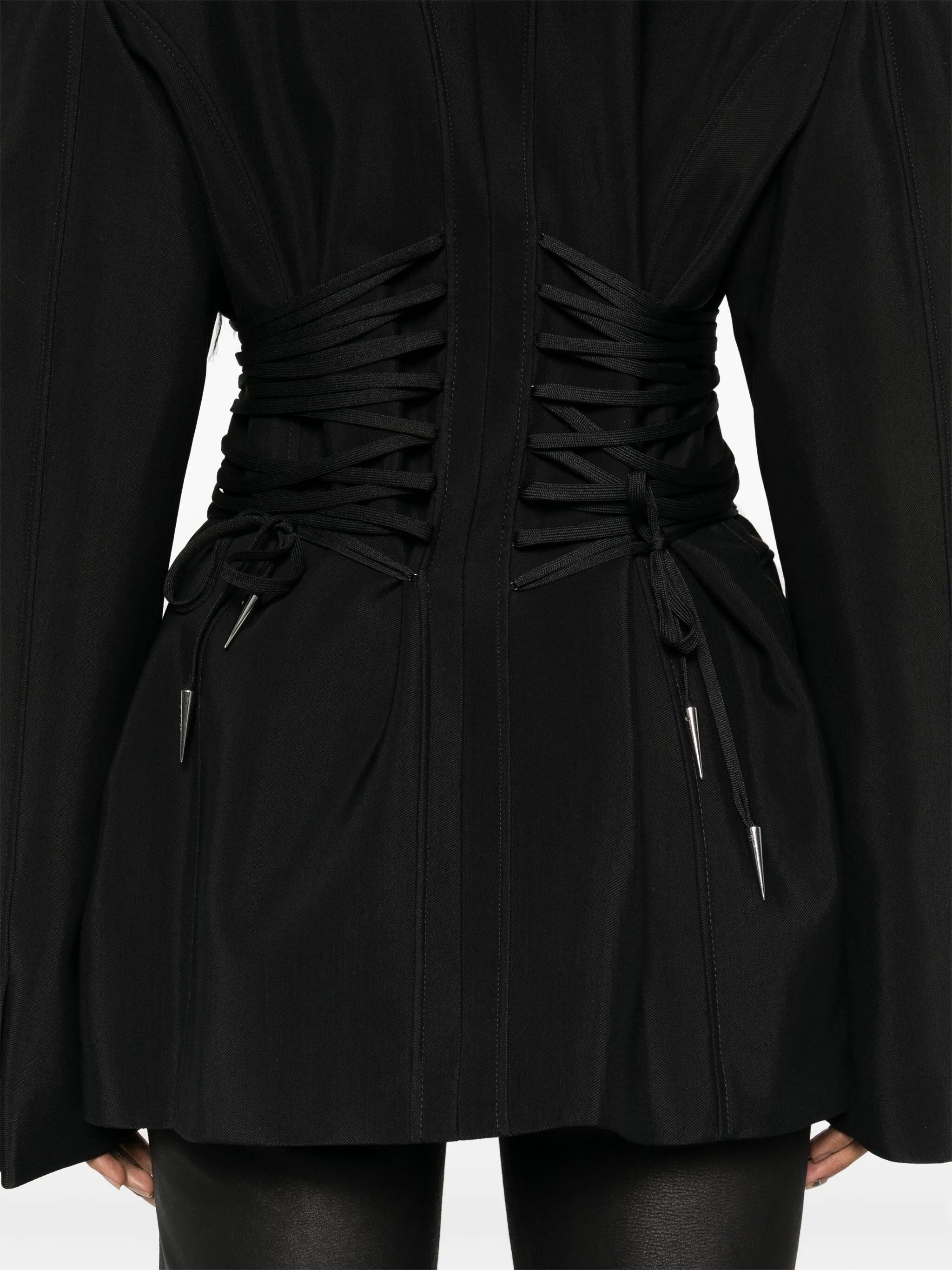 drawstring-fastening blazer