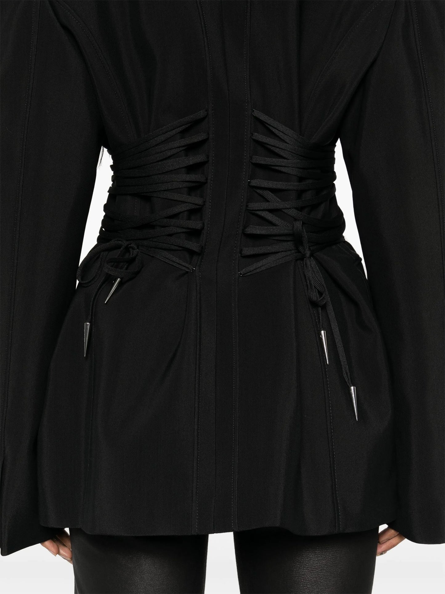 drawstring-fastening blazer
