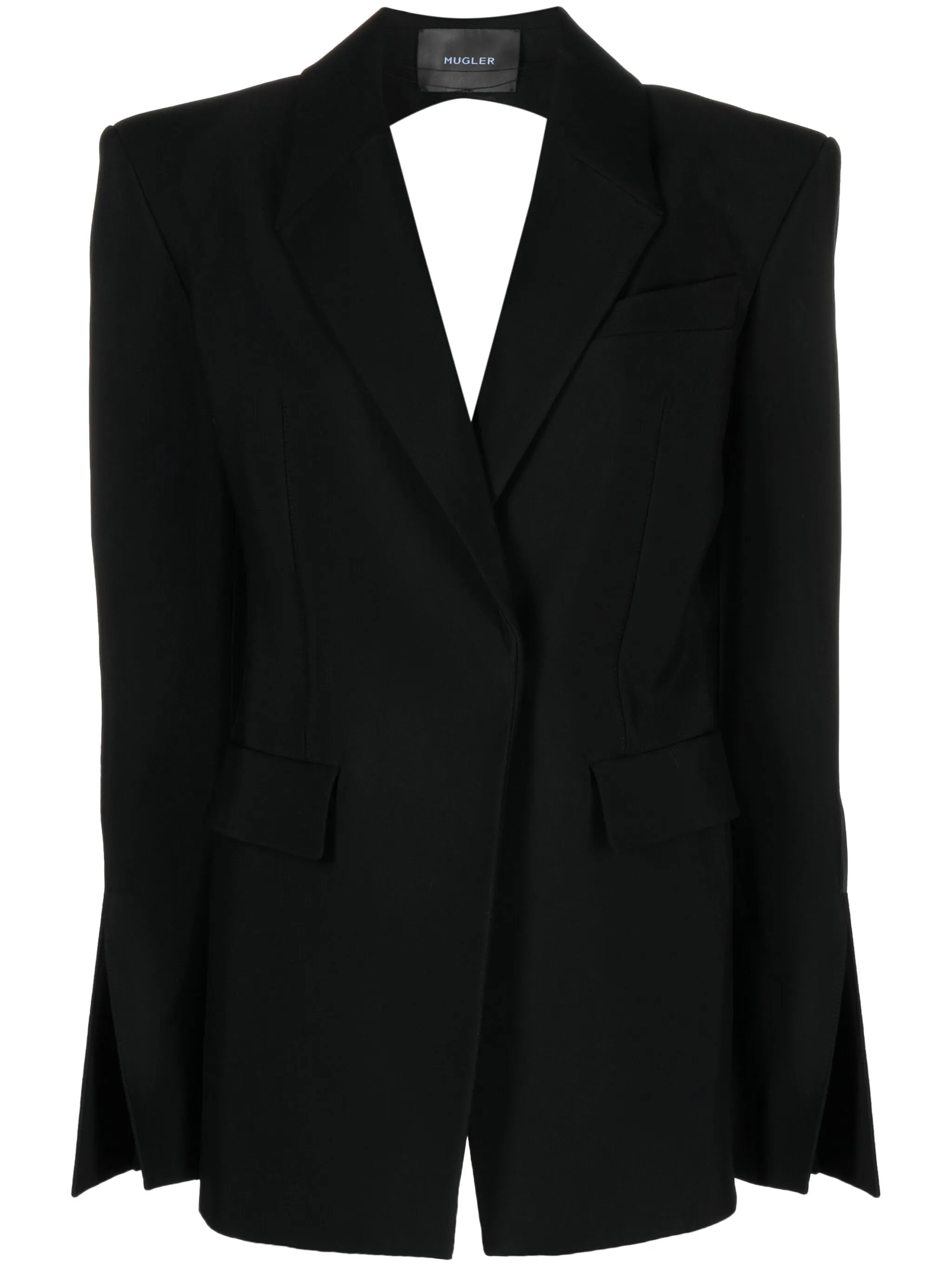 open-back single-breasted blazer