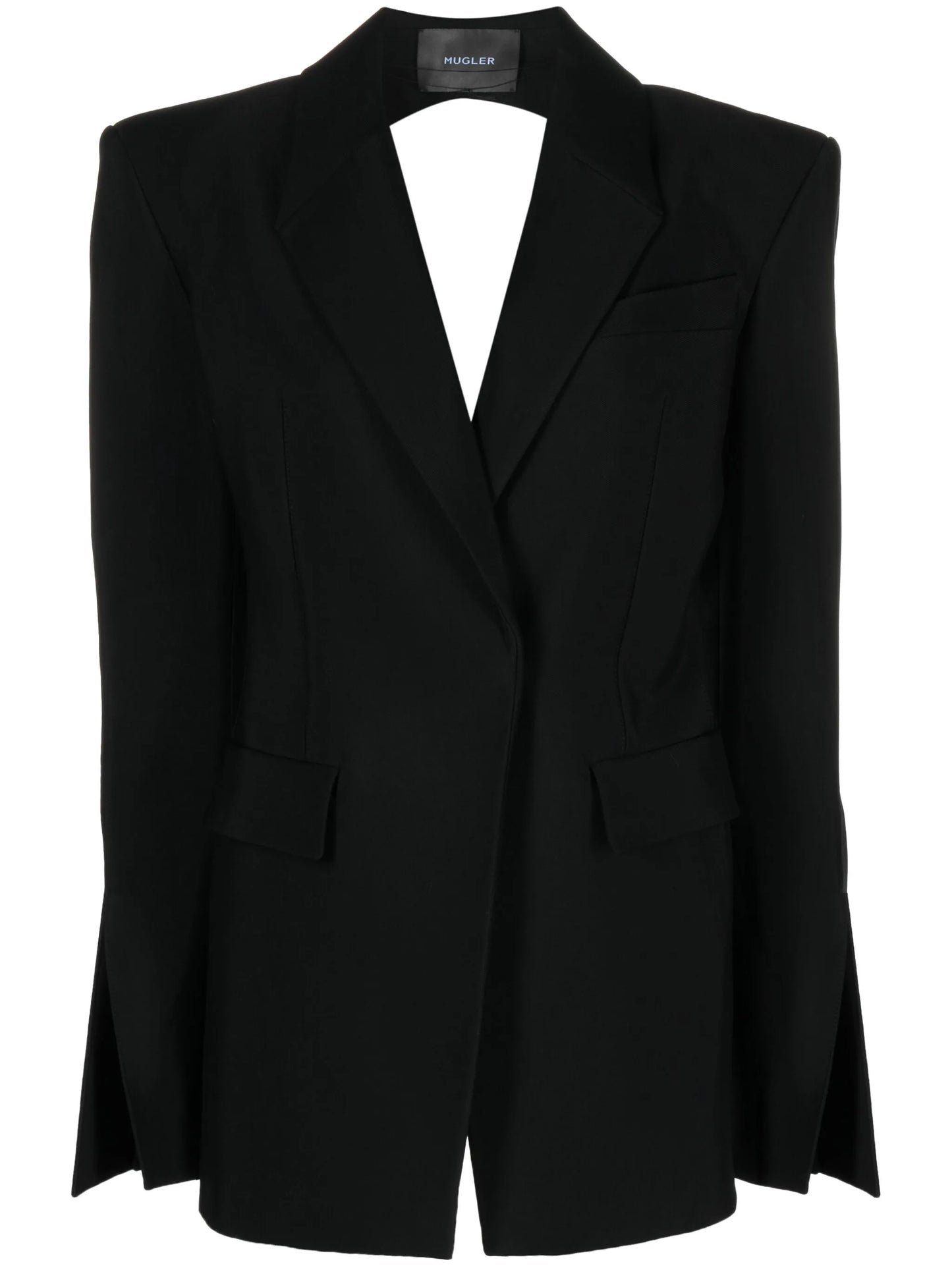 open-back single-breasted blazer