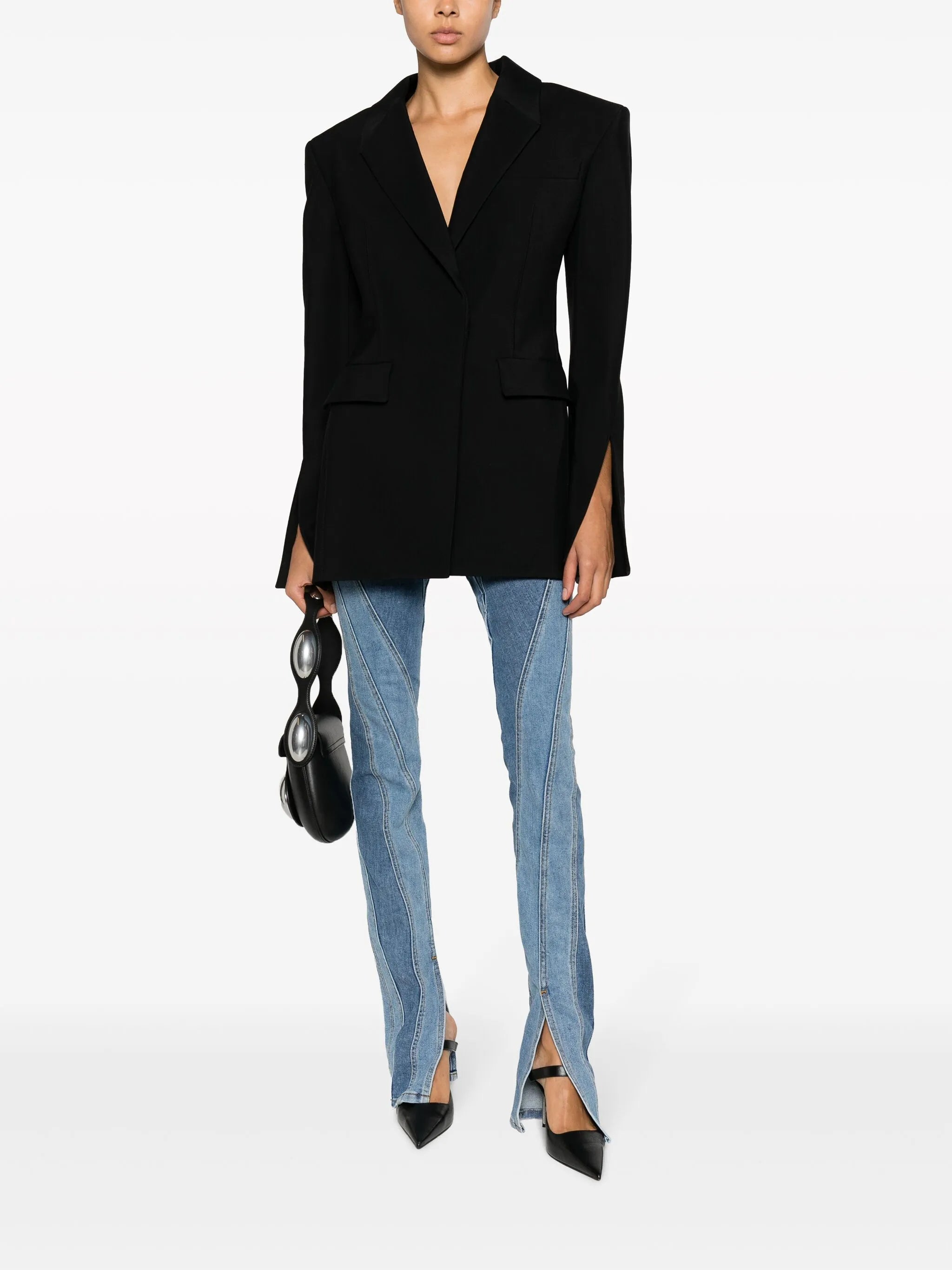 open-back single-breasted blazer