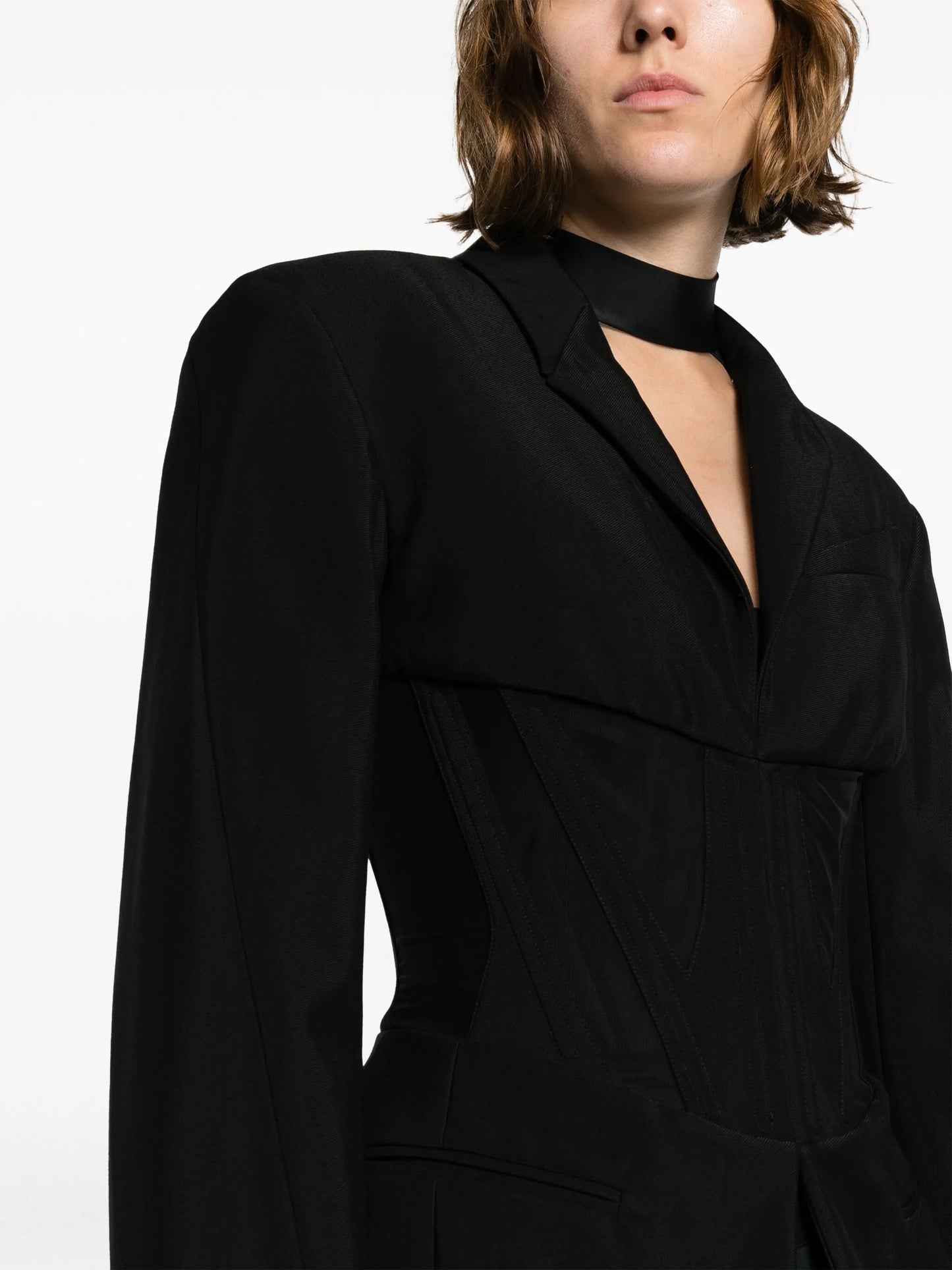 corset panelled blazer