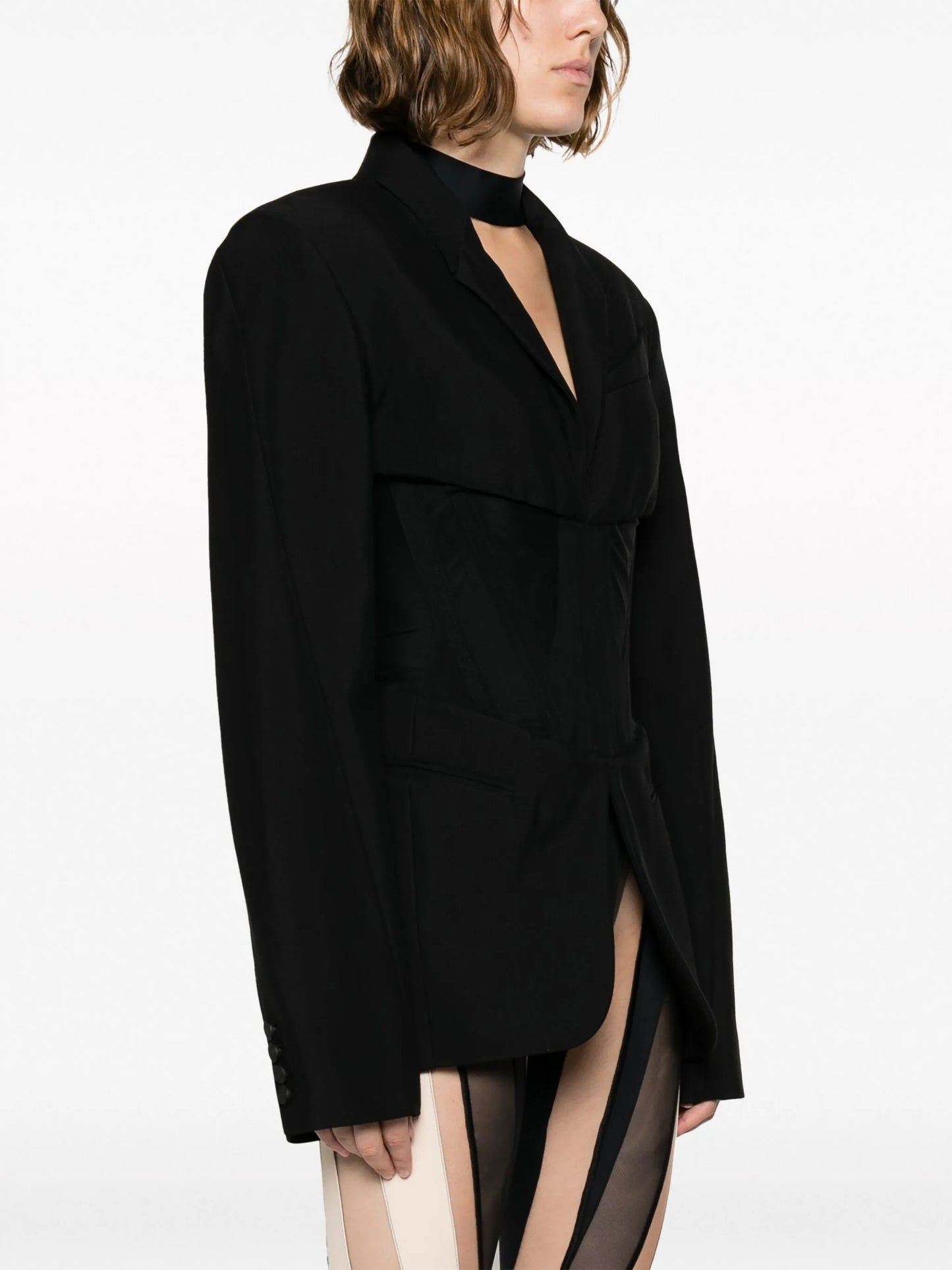 corset panelled blazer