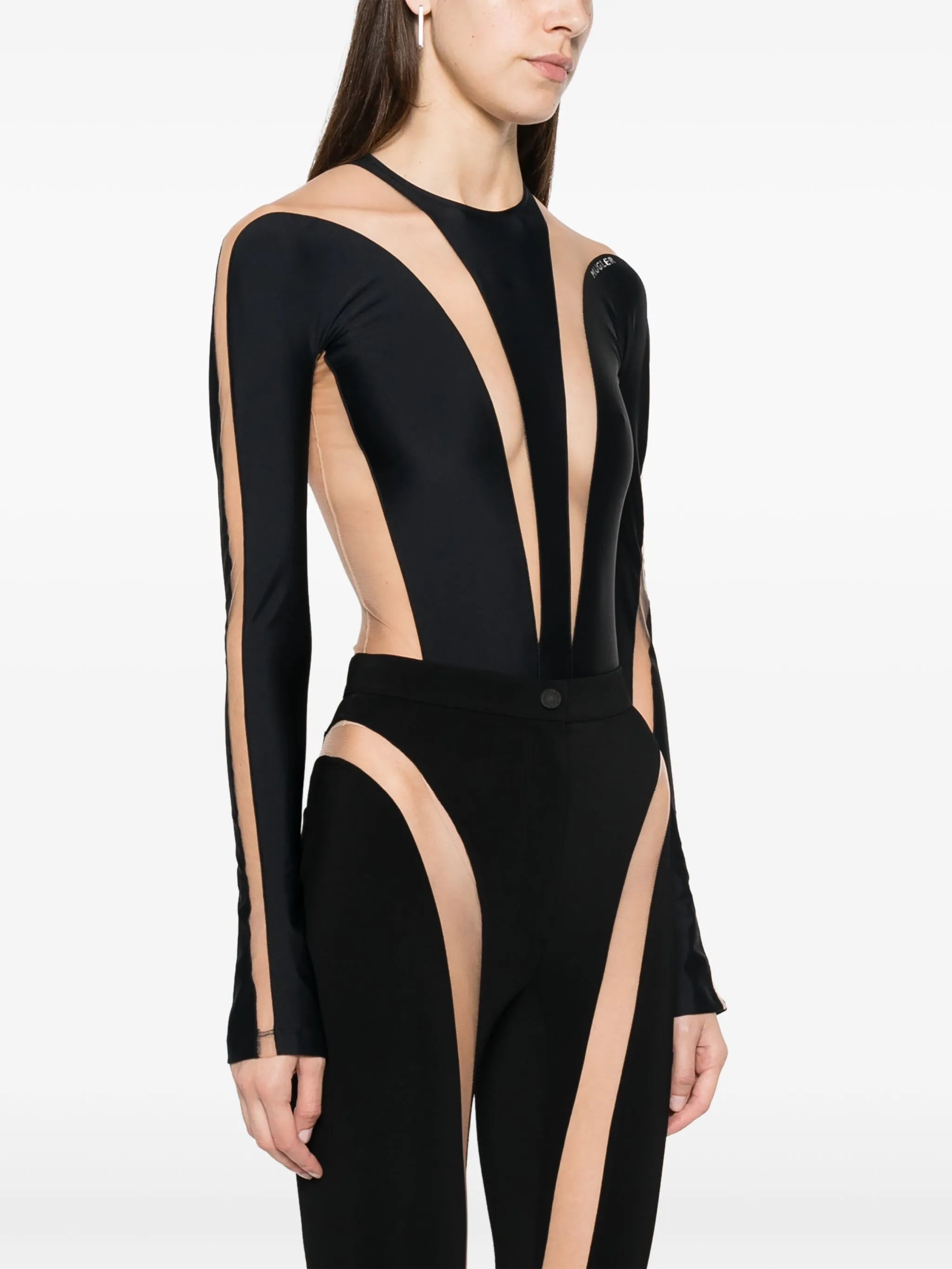 Illusion sheer-panel bodysuit