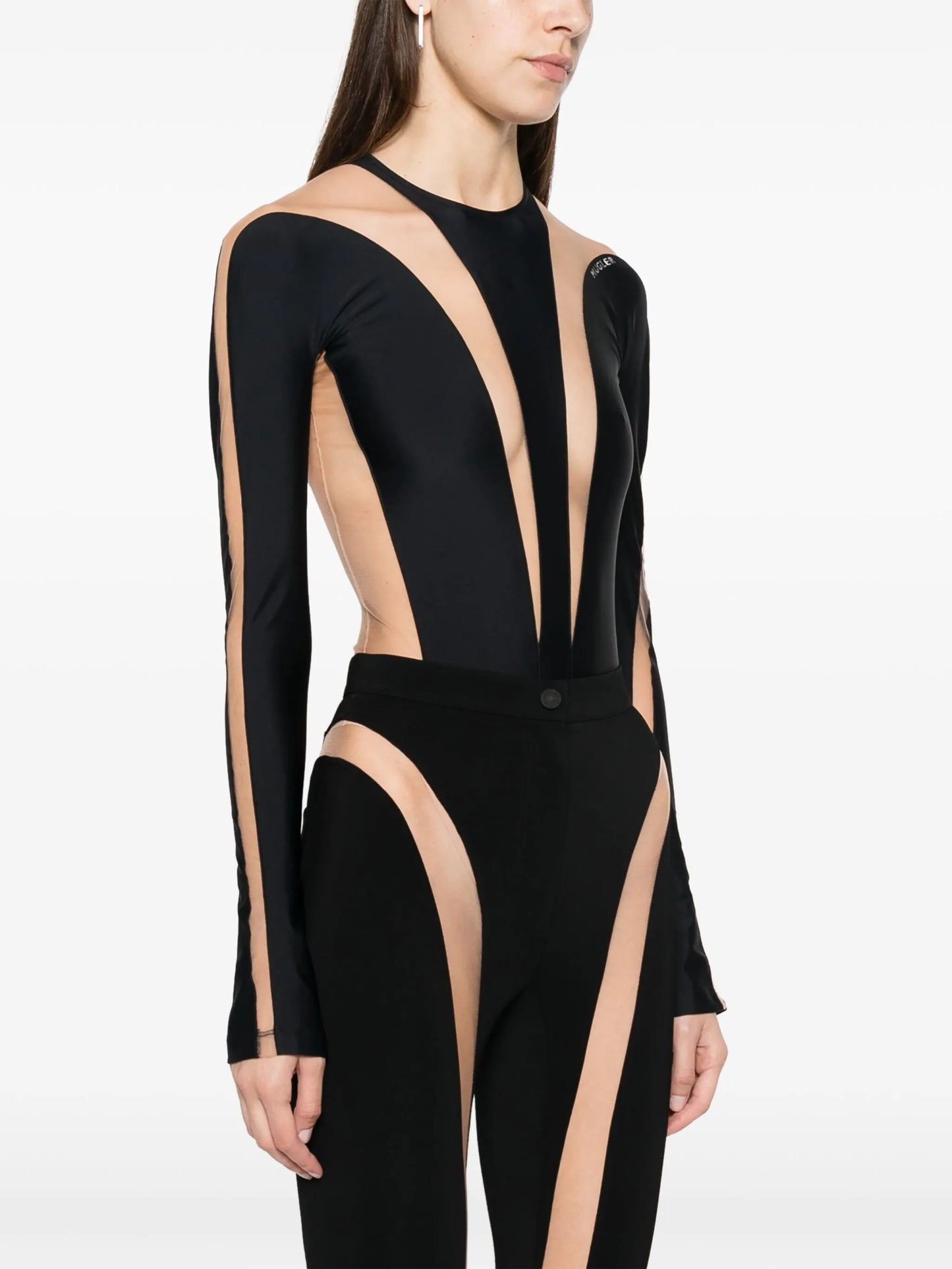 Illusion sheer-panel bodysuit