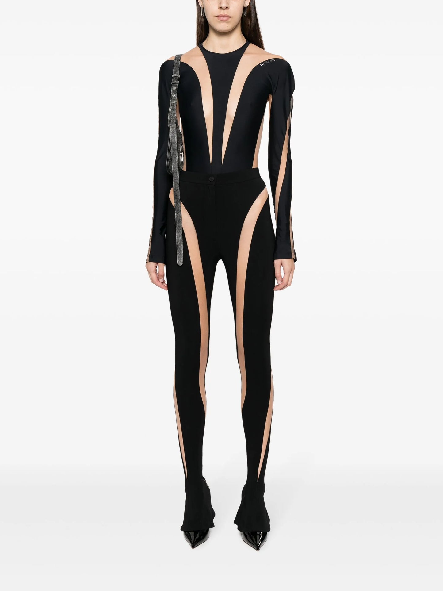 Illusion sheer-panel bodysuit