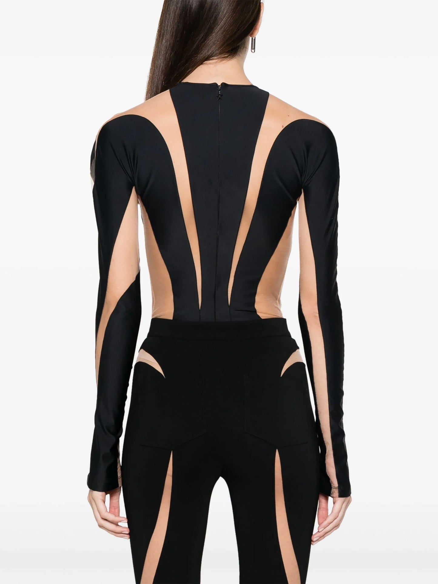 Illusion sheer-panel bodysuit