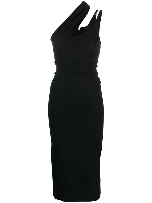 asymmetric midi dress